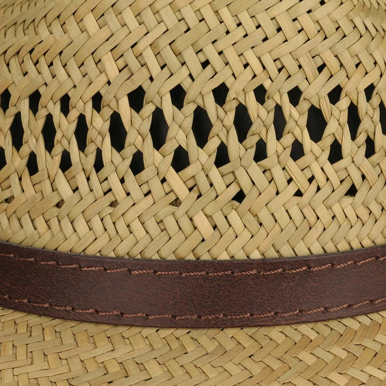 LIPODO Kapelusz traveller slomkowy z ozdobnym paskiem Wyprodukowano we Wloszech Unisex Wiosna Lato