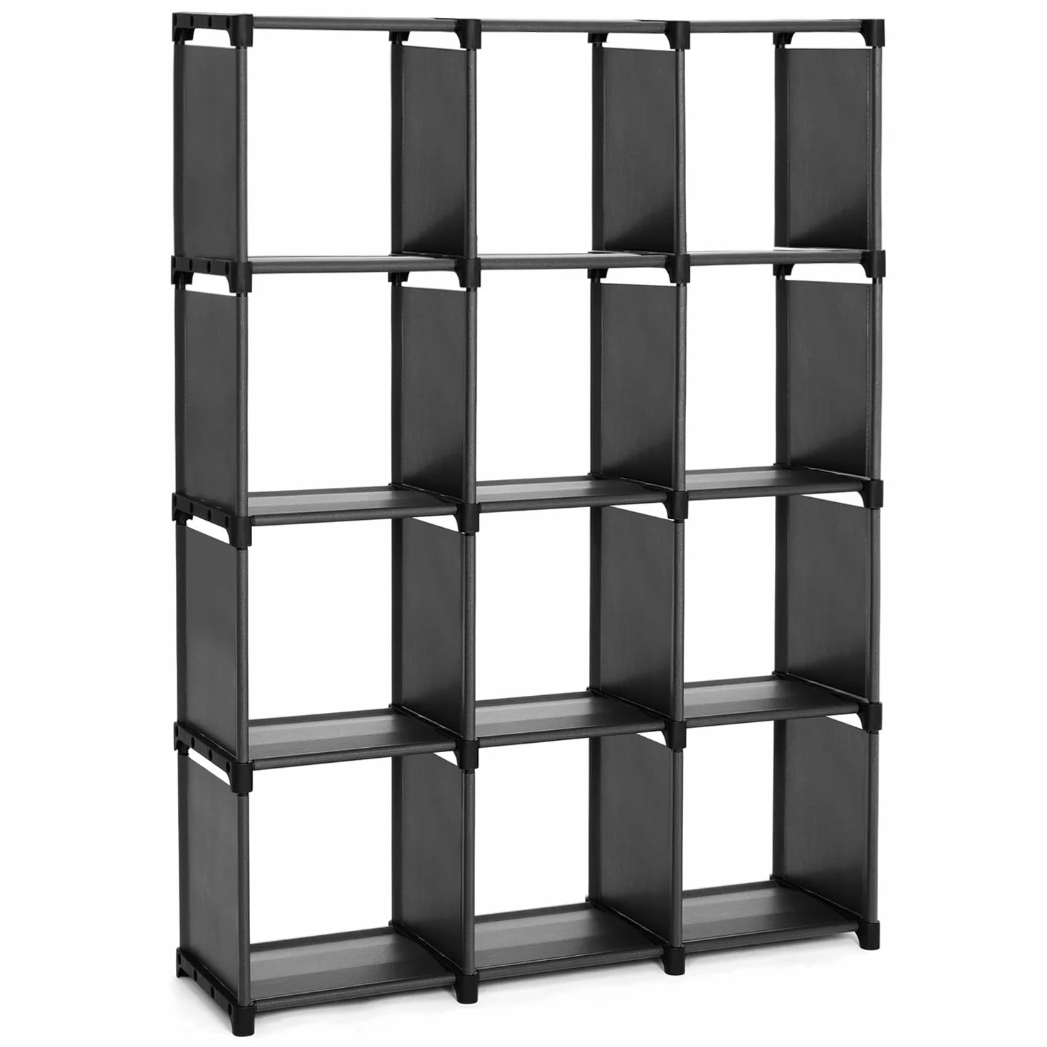 SONGMICS Regał z 12 przegródkami szafa modułowa 105x30x140 cm Czarny