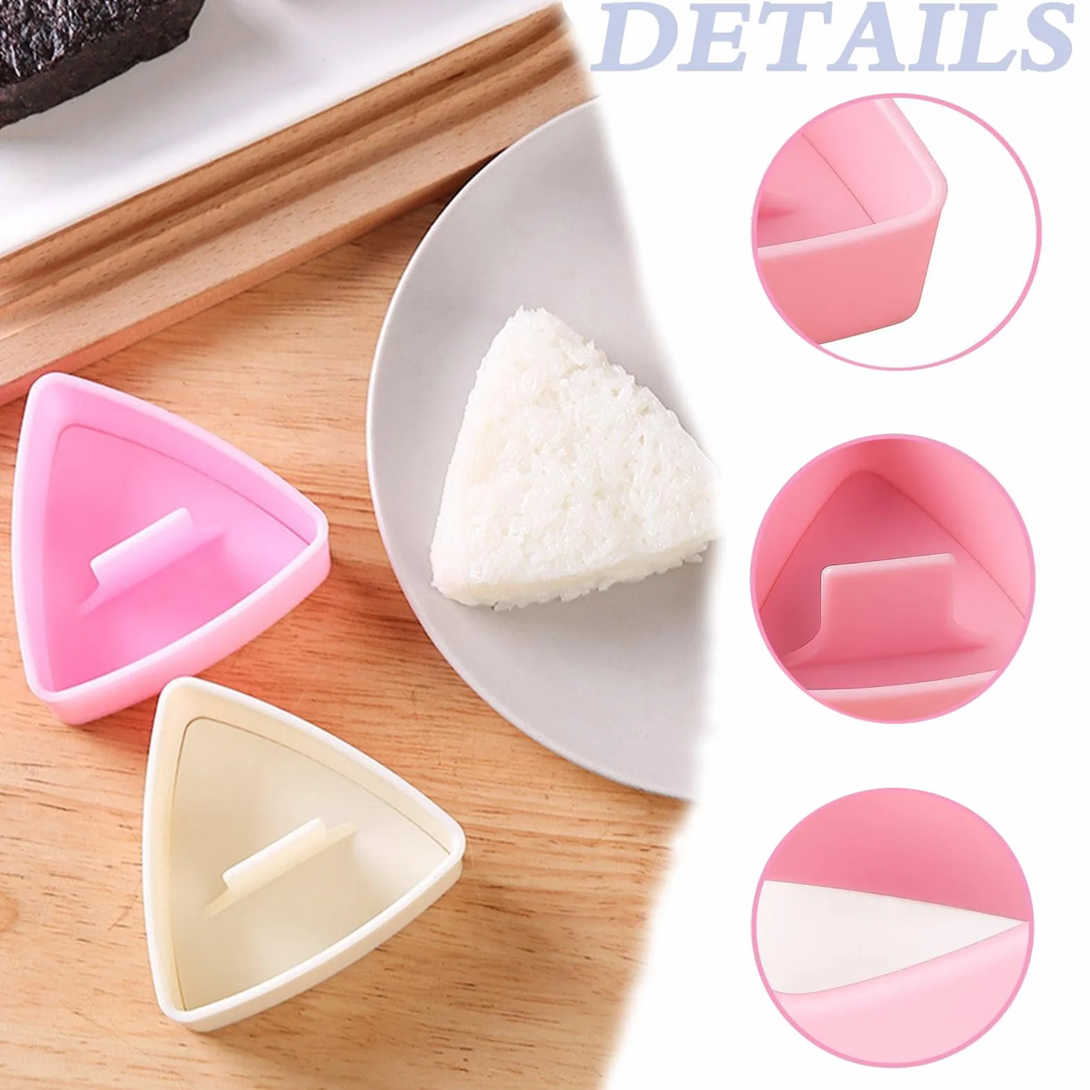 3-częściowy zestaw do robienia sushi Onigiri, łatwy do usunięcia