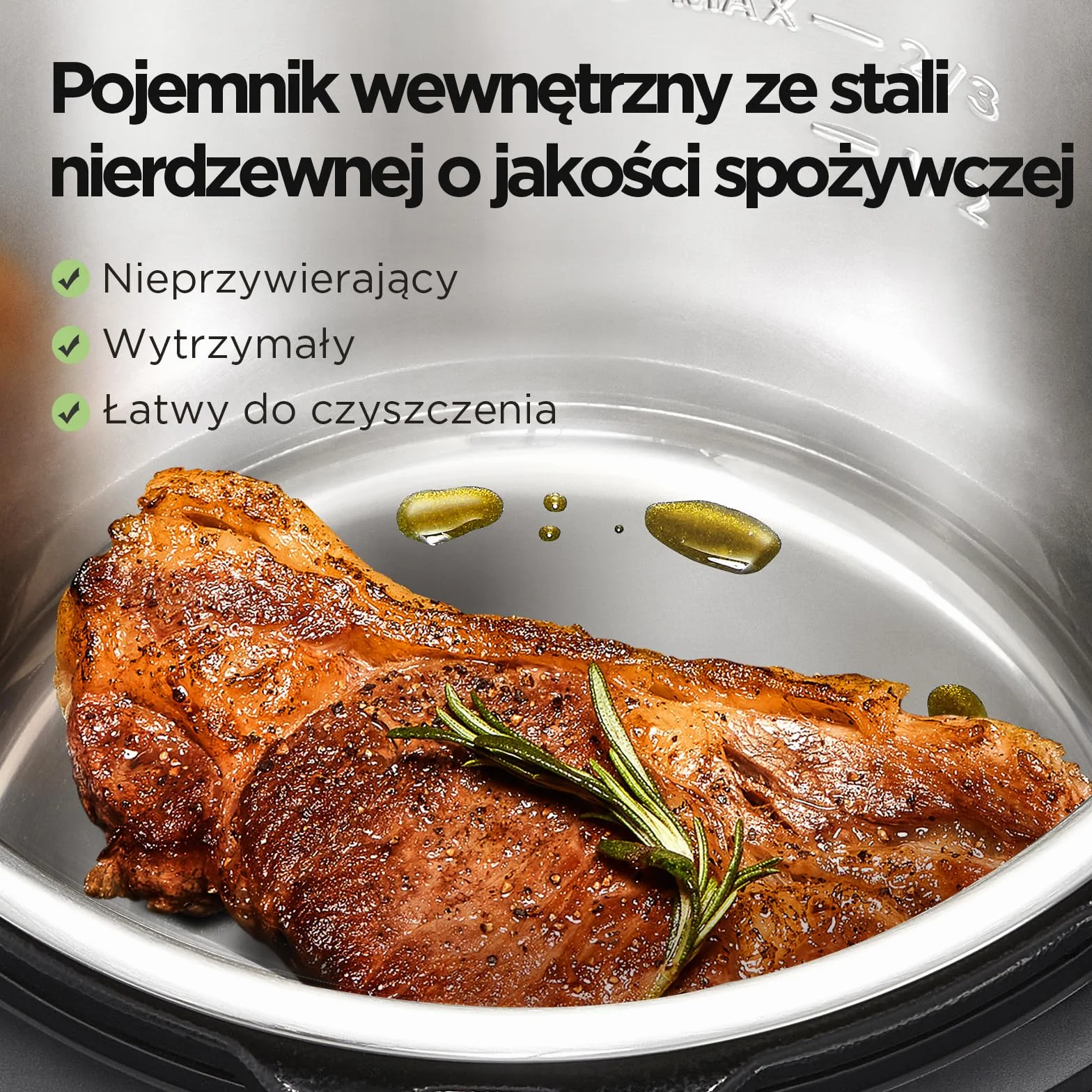 Midea Szybkowar Elektryczny 9w1 12 Ustawień Stal Nierdzewna 8 Litrów