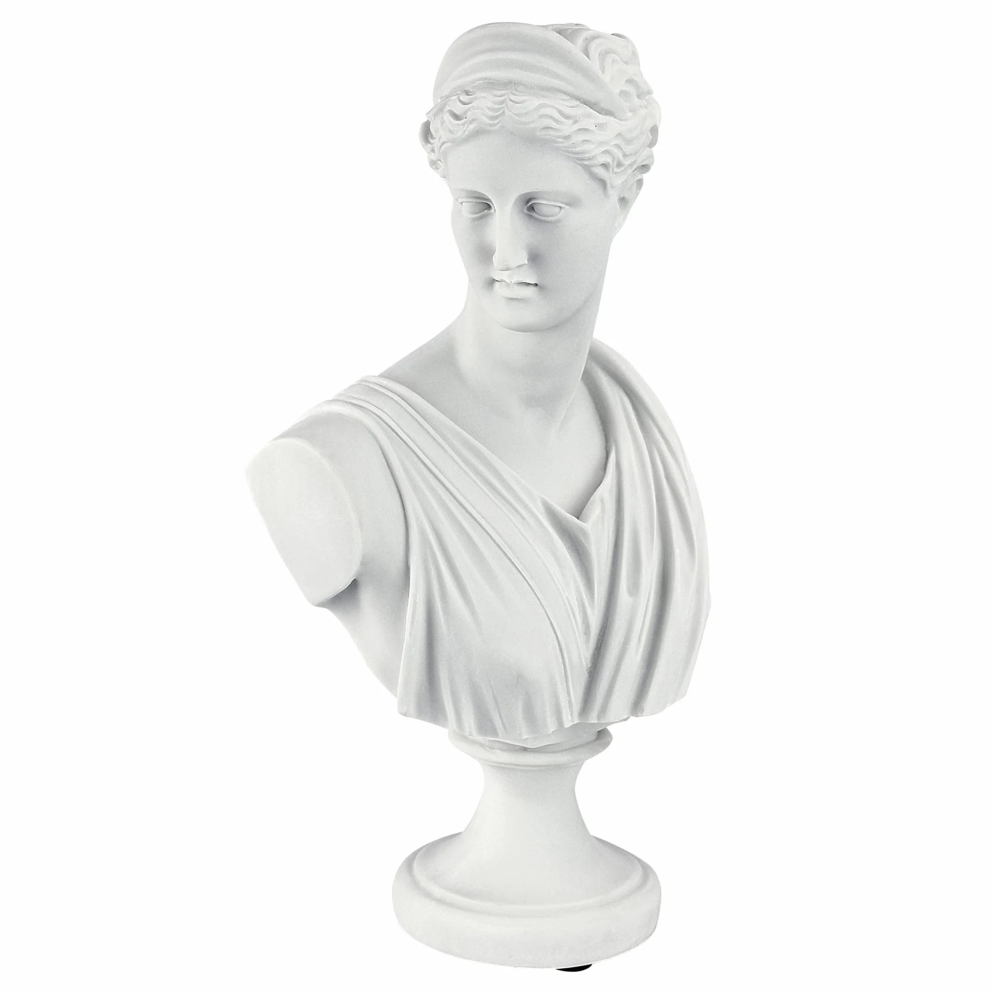Design Toscano PD72519 Diana of Versailles klejona marmurowa żywica rzeźbiarski biust - biały