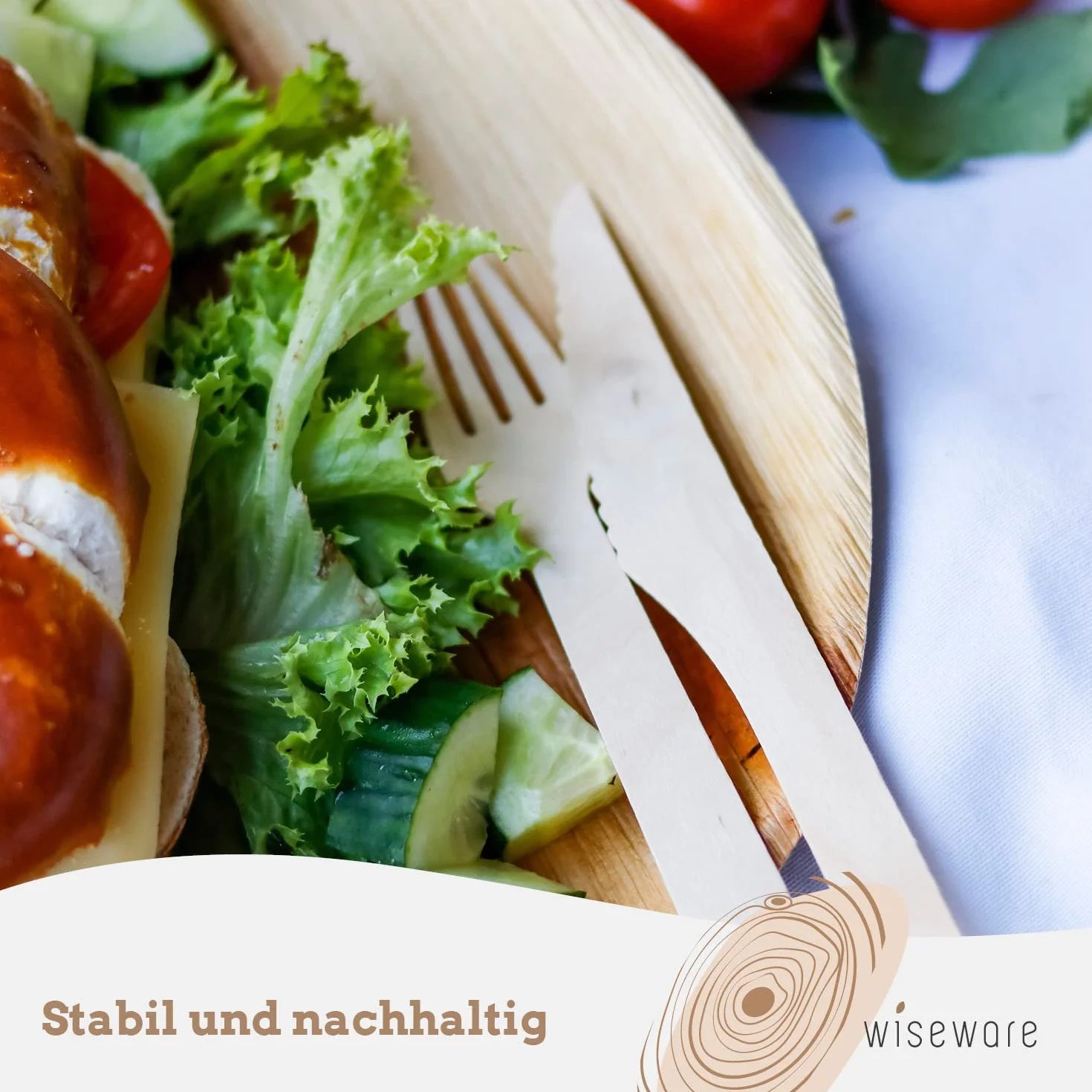 wisefood Jednorazowe łyżki drewniane 16 cm, 20 sztuk, biodegradowalne sztućce