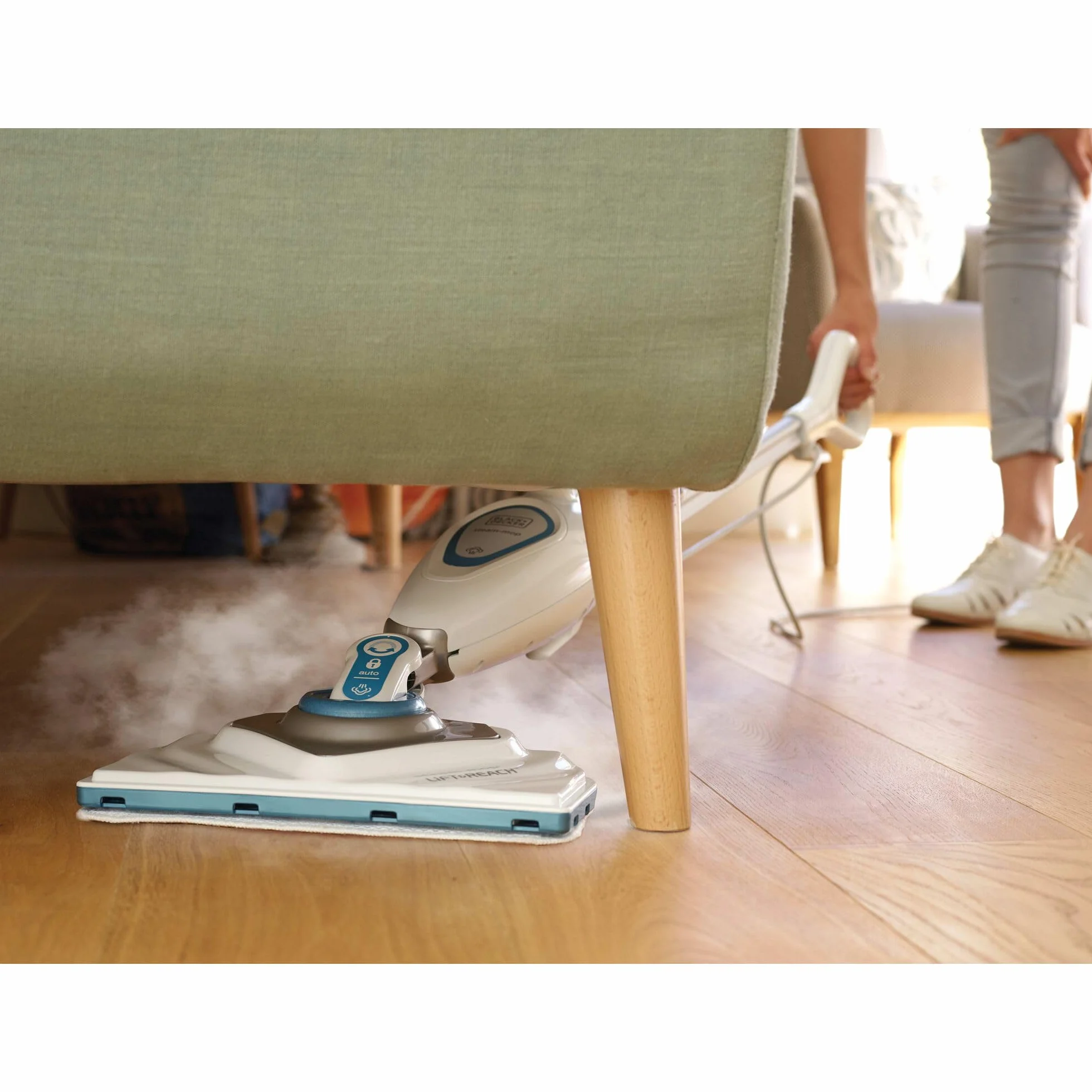 Black & Decker, Mop parowy o mocy 1600W z funkcją regulacji pary 2w1, FSM1616