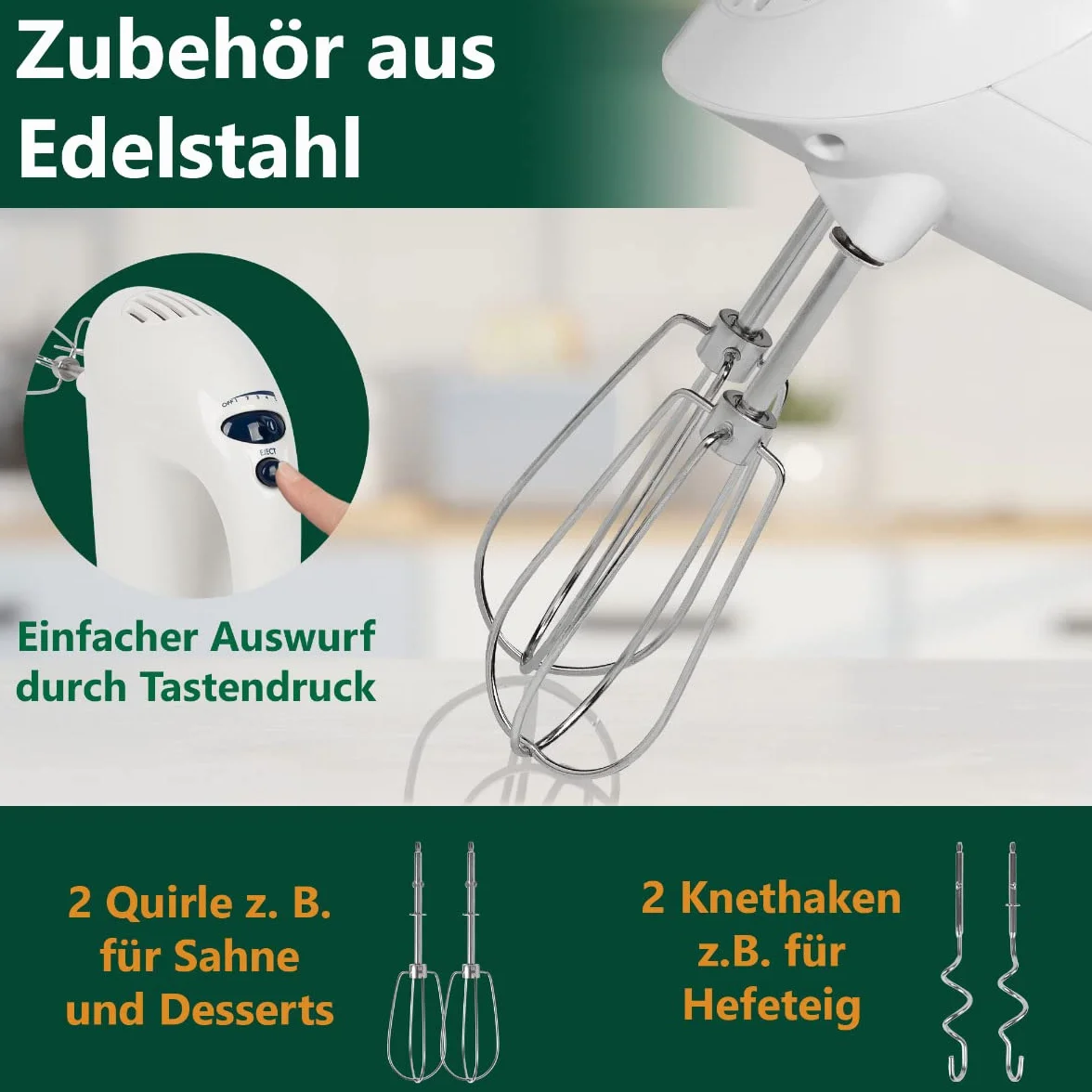 Clatronic mikser ręczny HM 3014 250 W stal nierdzewna biały