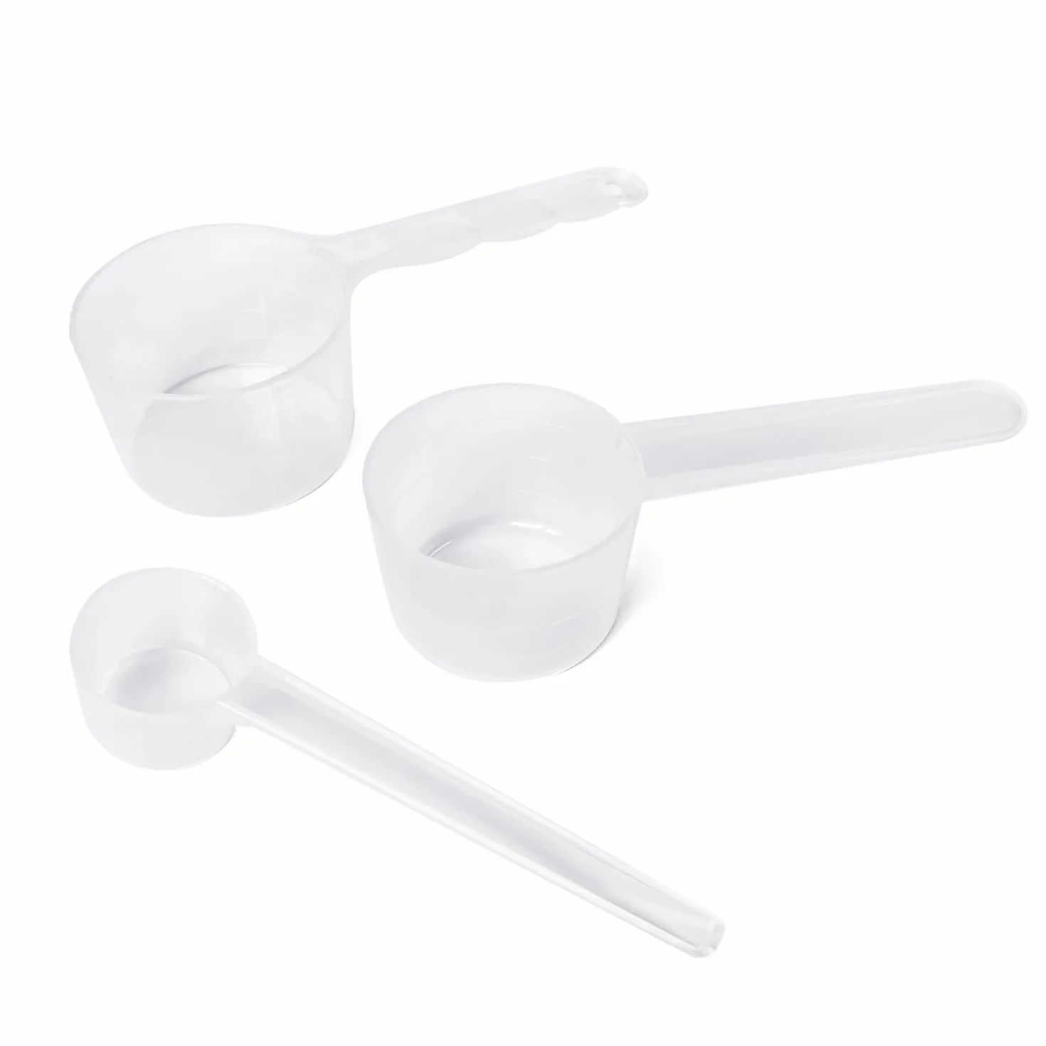 3 łyżki pomiarowe, miarki 50 ml, 40 ml, miarka 5 g, miarka z tworzywa sztucznego, mała miarka, przezroczysta łyżka do skalowania, ilościowe narzędzie pomocnicze do kuchni