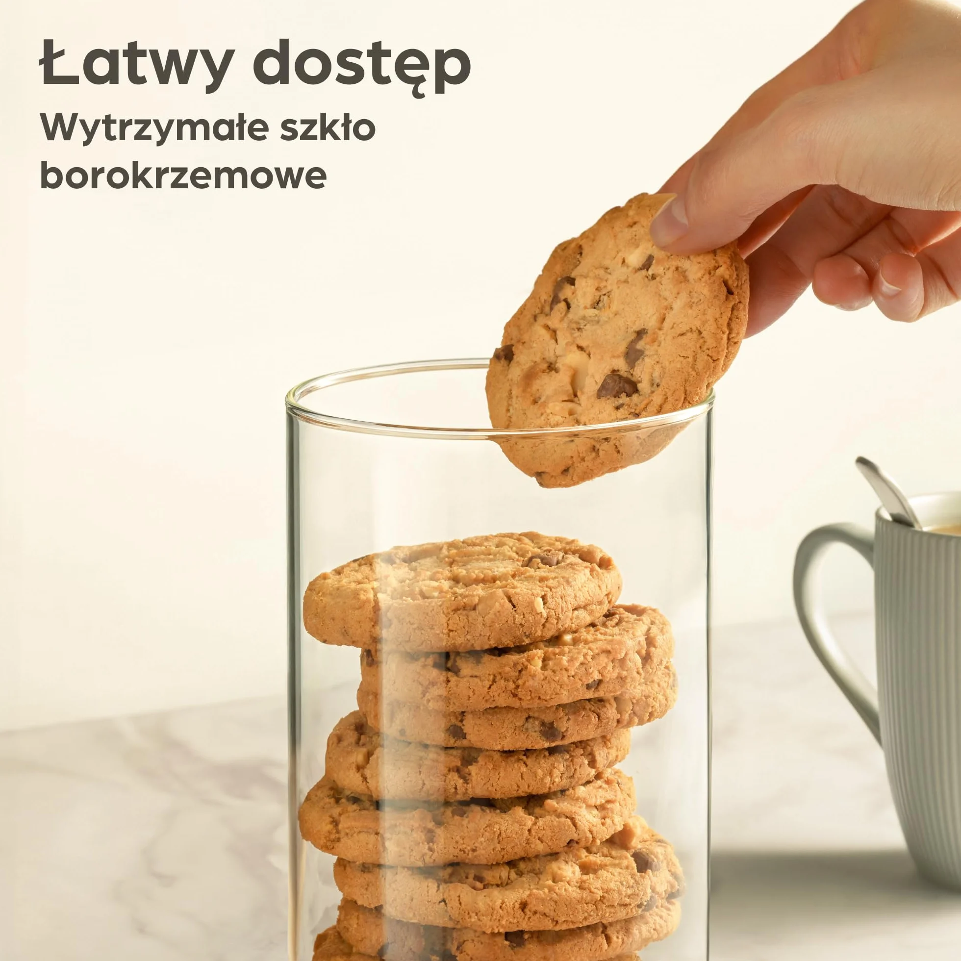 Słoiki do Przechowywania z Pokrywką - Zestaw 4 szt. Hermetyczne Szklane Borokrzemowe