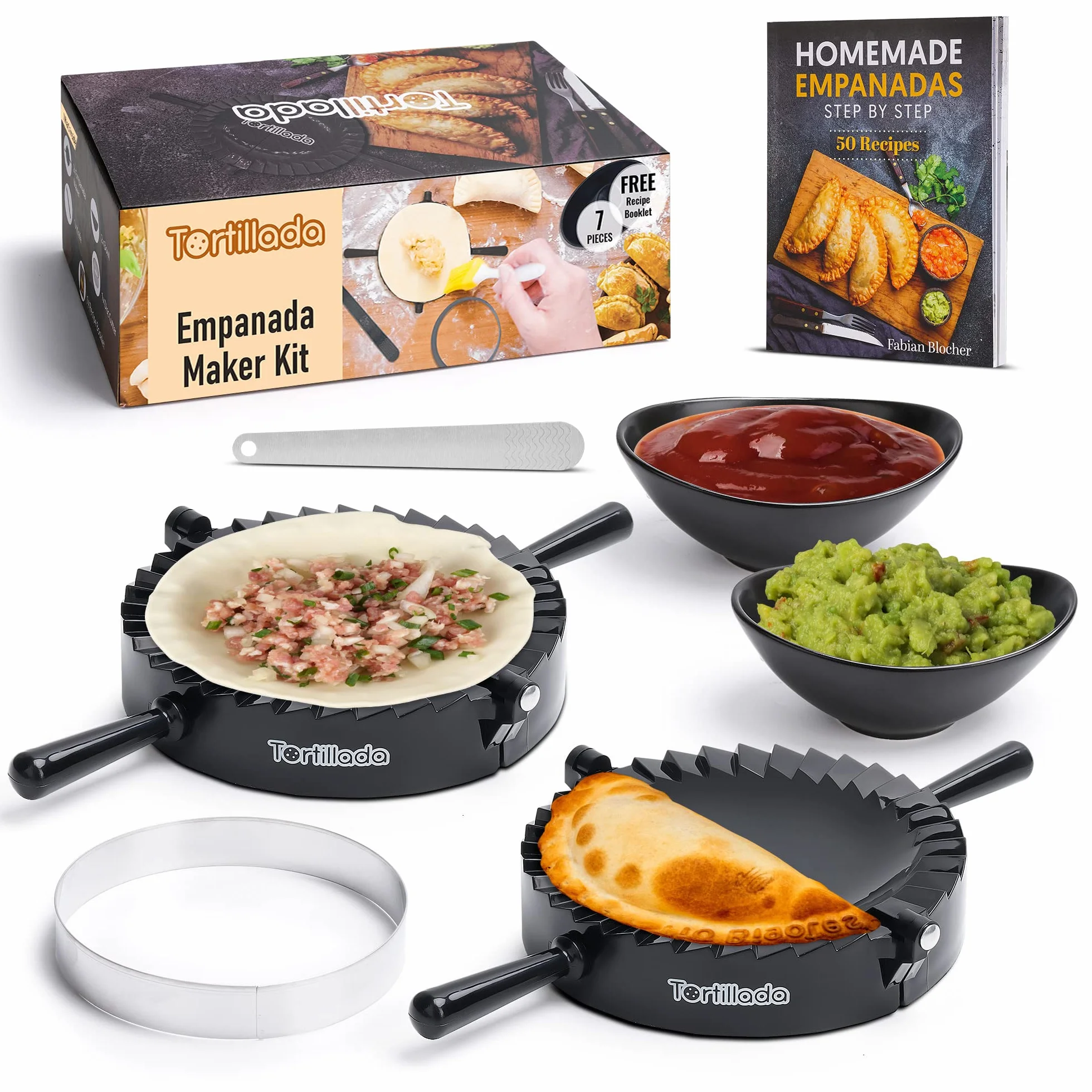 Tortillada 7-częściowy zestaw foremek do ciastek z książką kucharską