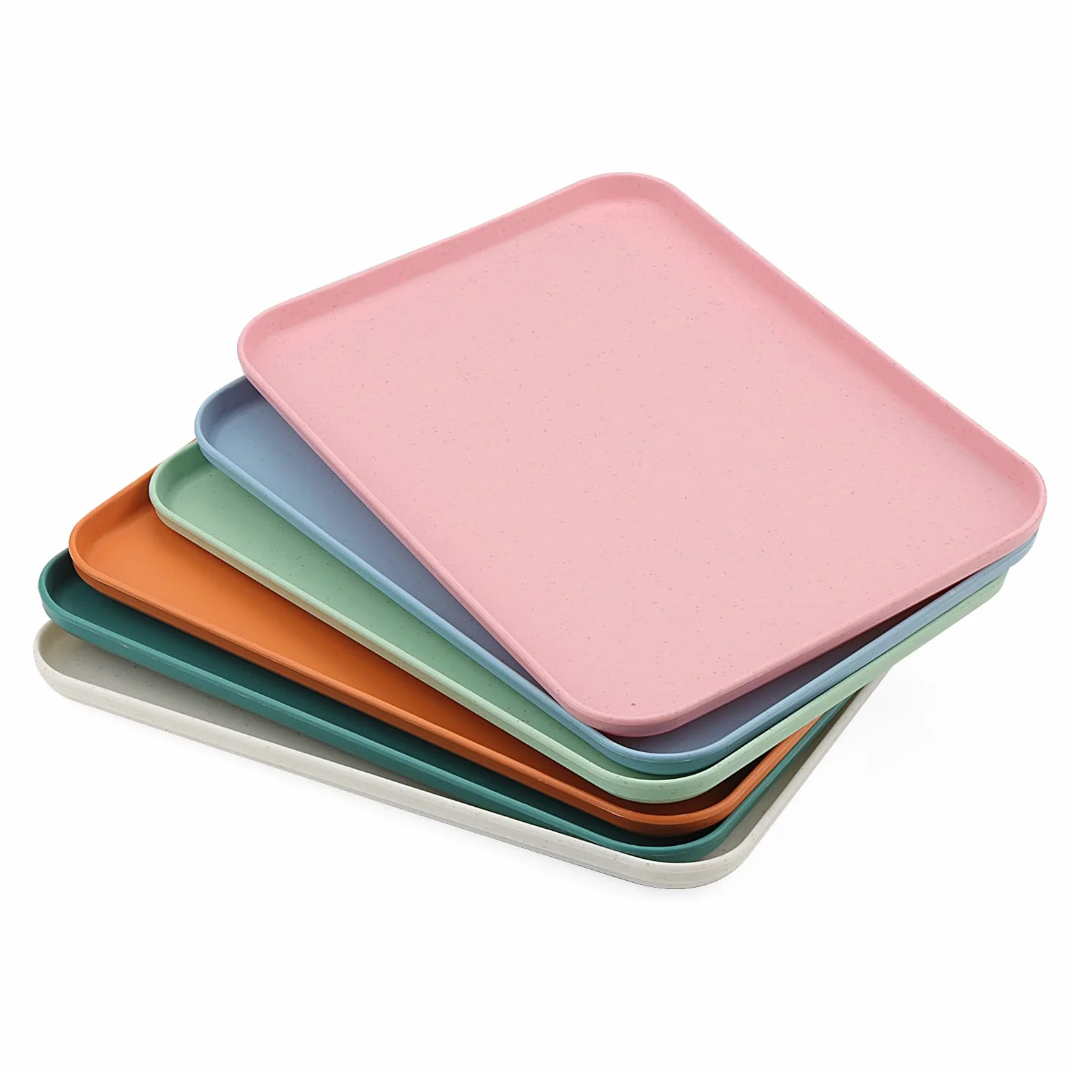 KEILEOHO plastikowa taca fast food 31x22 cm prostokątna do serwowania 6 sztuk