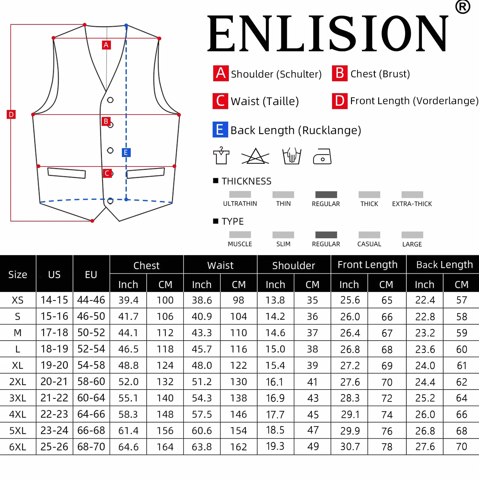 Enlision Męska kamizelka, paisley, krawat, poszetka, zestaw na wesele, imprezę, do biznesu, XS-6XL