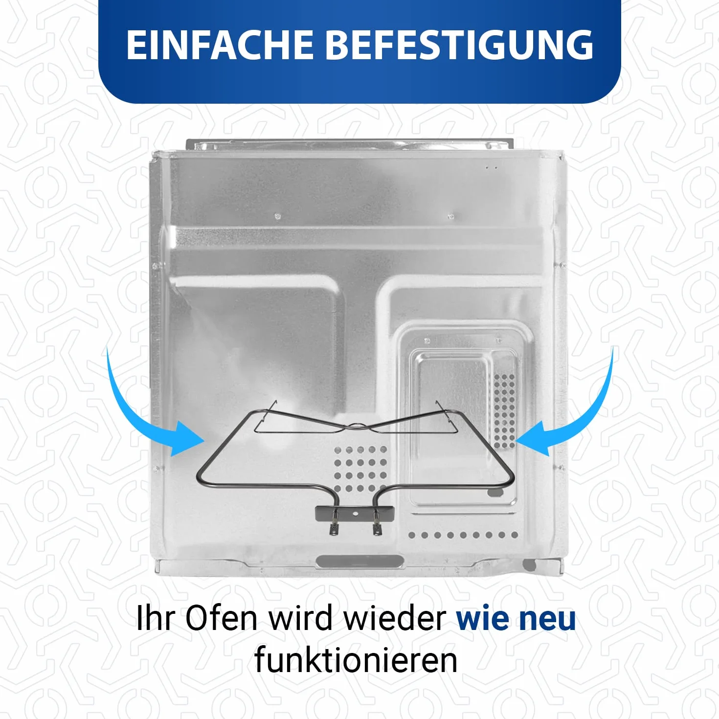 VIOKS Element grzejny 230V 1150W zamiennik do Whirlpool 481010375734 do piekarnika