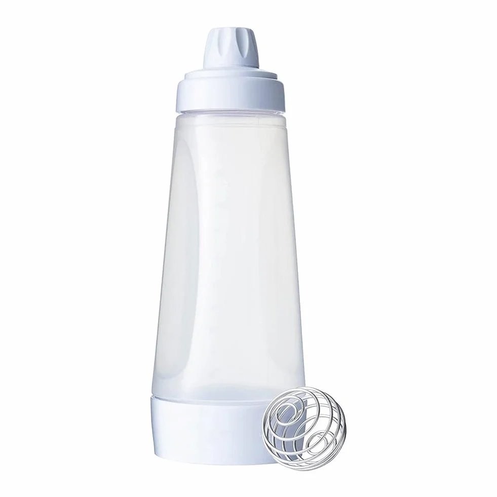 1000 ml, mikser do ciasta, do naleśników, dozownik ciasta z miarką i kulką do mieszania, butelka do ściskania, nie przecieka, jednoręczny, uniwersalny dozownik ciasta, do naleśników, wafli, naleśników, babeczek