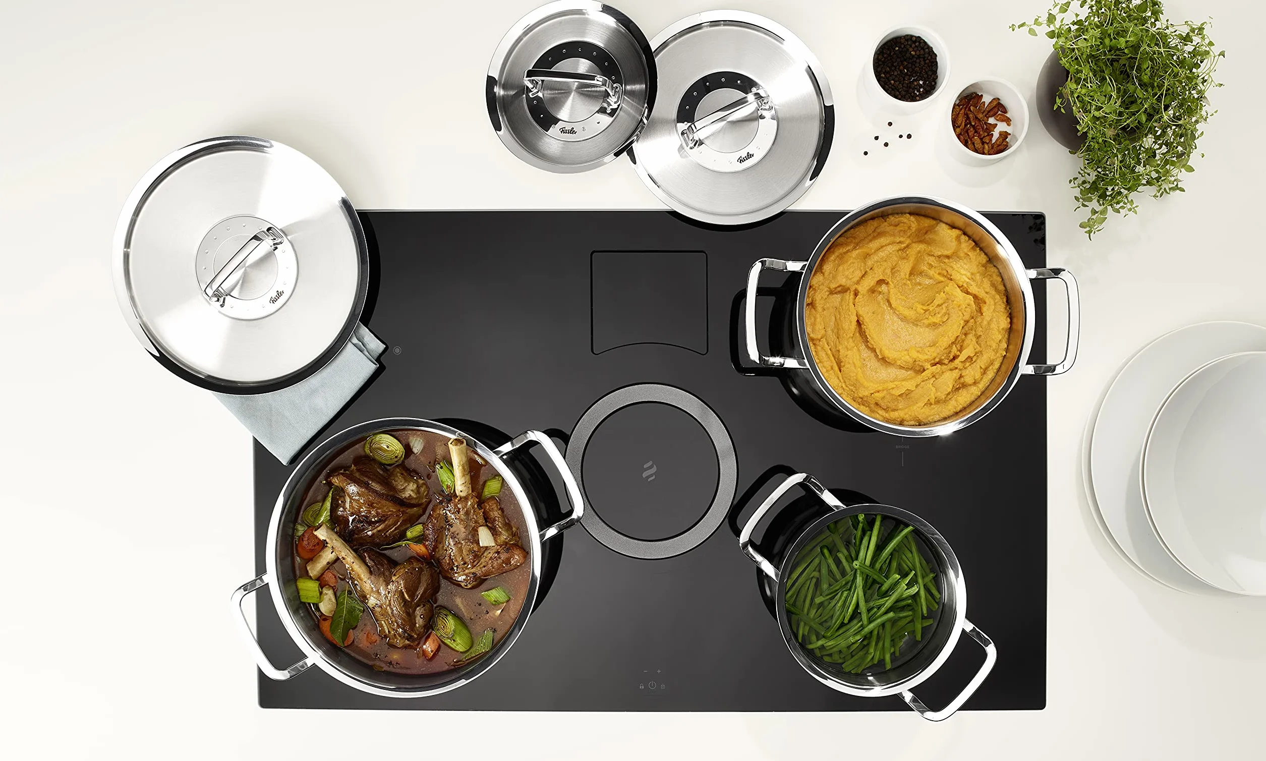Fissler Zestaw Garnków, Srebrny, 3 części