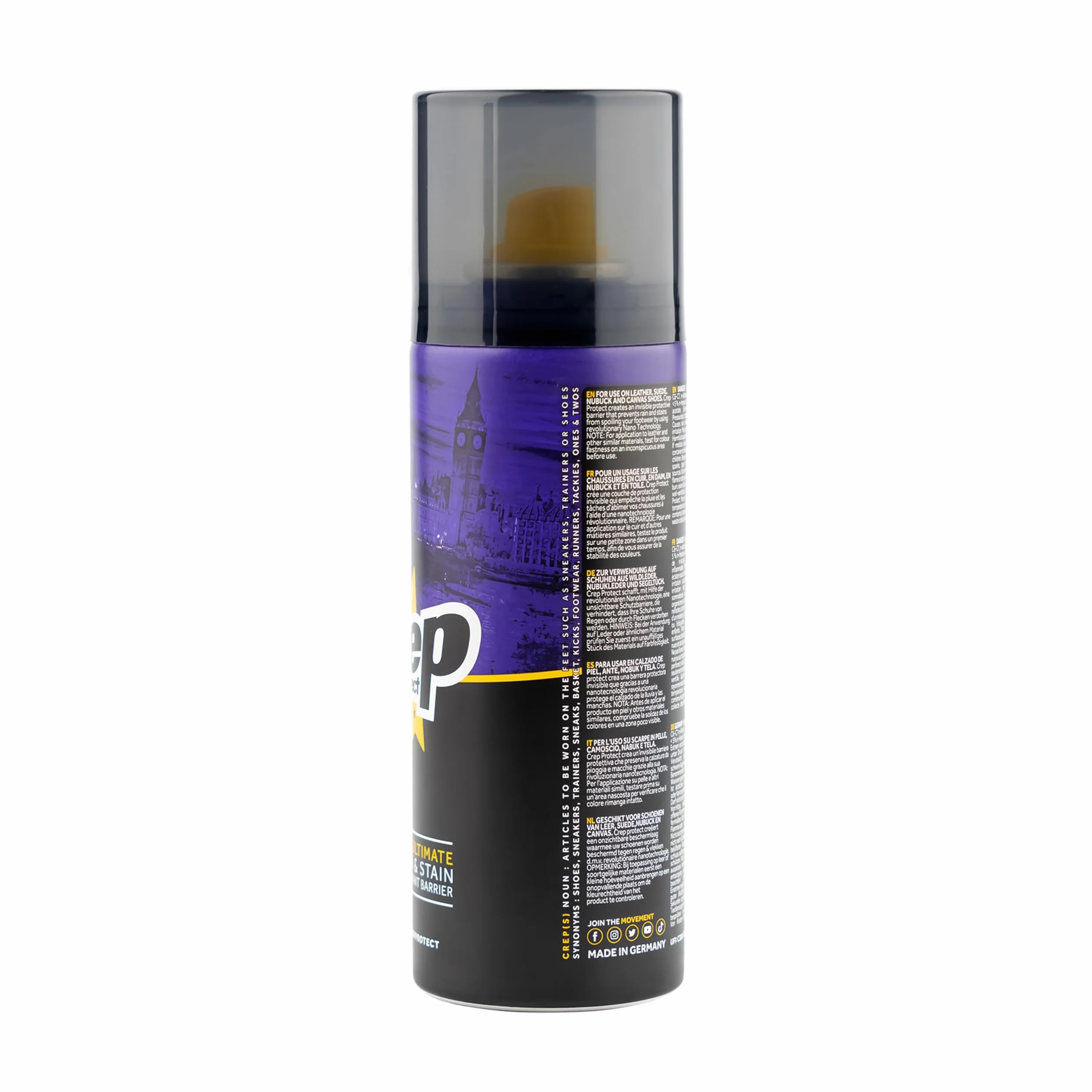 Crep Protect Spray Ochronny do Butów - 200ml Wodoodporna Nanoochrona przed Deszczem i Plamami dla Sneakersów, Skóry, Nubuku, Zamszu i Płótna