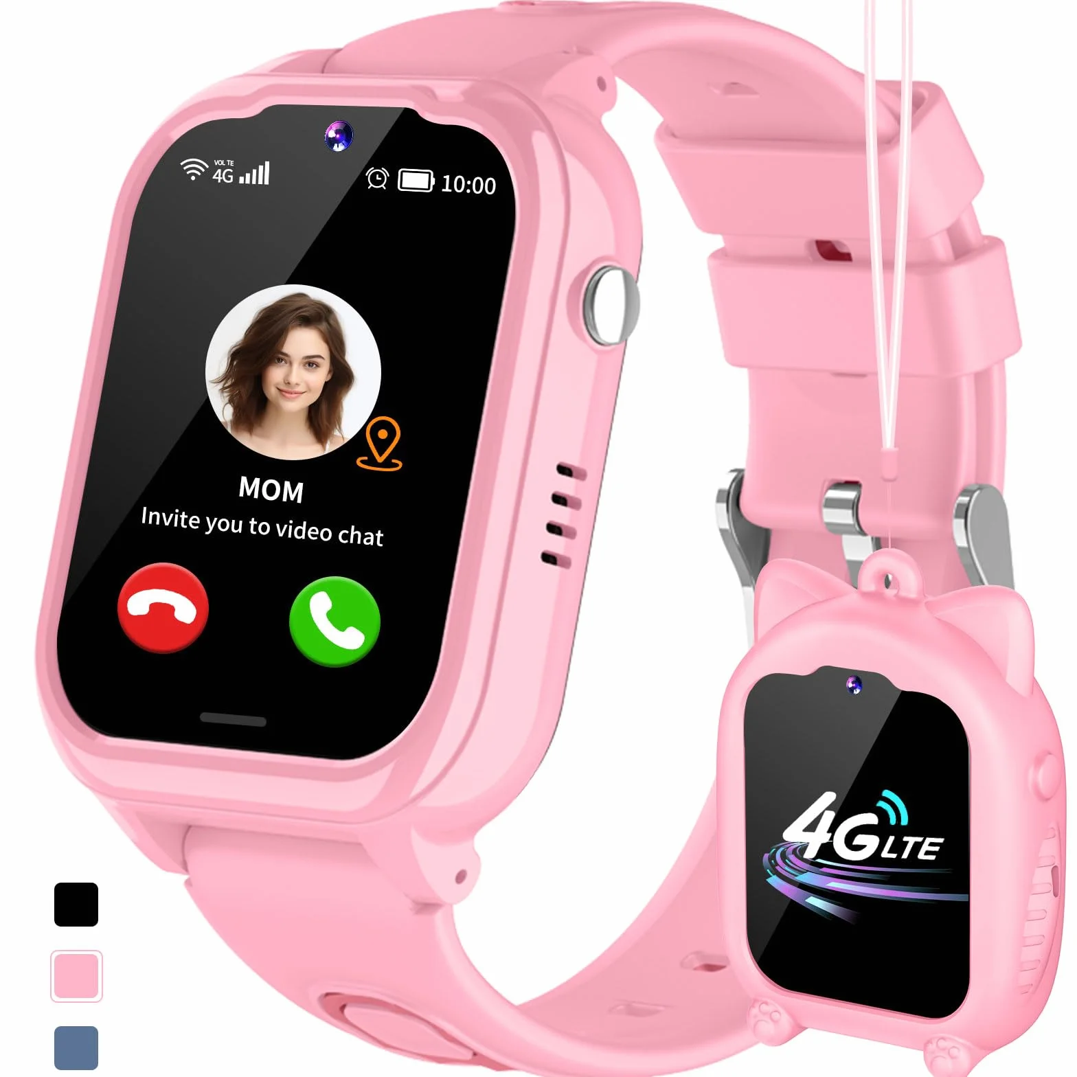4G Inteligentny zegarek dla dzieci, 4G, GPS, WiFi, rozmowa wideo, SOS, krokomierz, spacery, budzik, kamera do nauki, mapy, kalkulator, muzyka, wodoodporny, tracker GPS dla dzieci, prezenty