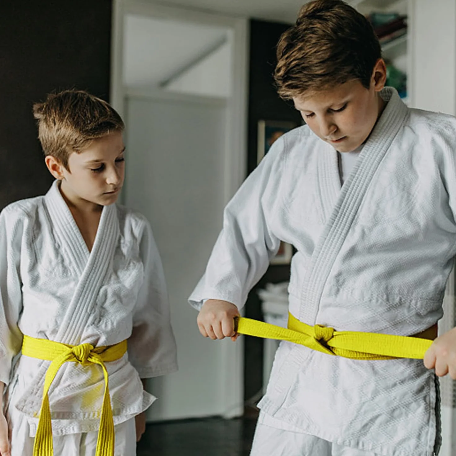 2 sztuki żółtych pasków Judo, paski do sztuk walki Taekwondo Sztuki Walki, Sprzęt fitness, mogą być używane do codziennego treningu i zawodów.
