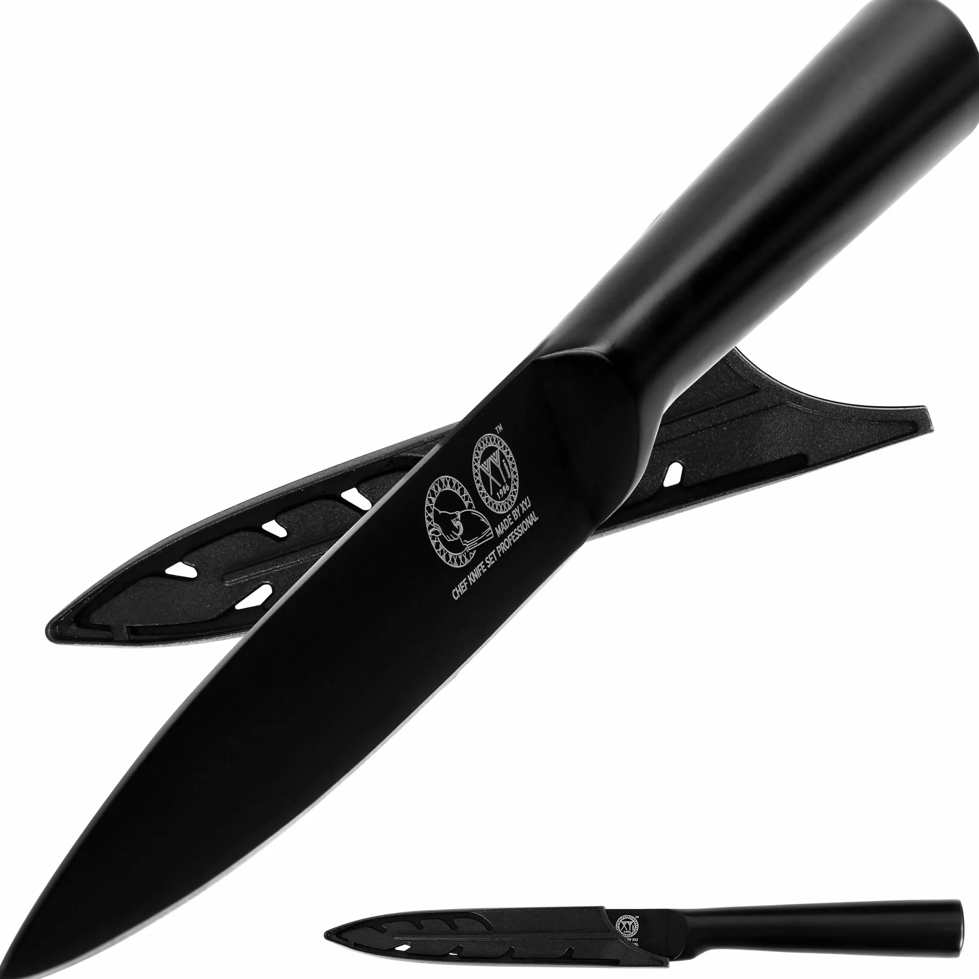 Stainless Steel Kitchen Knife 5 Inch Japanese Utility Knife Full Black