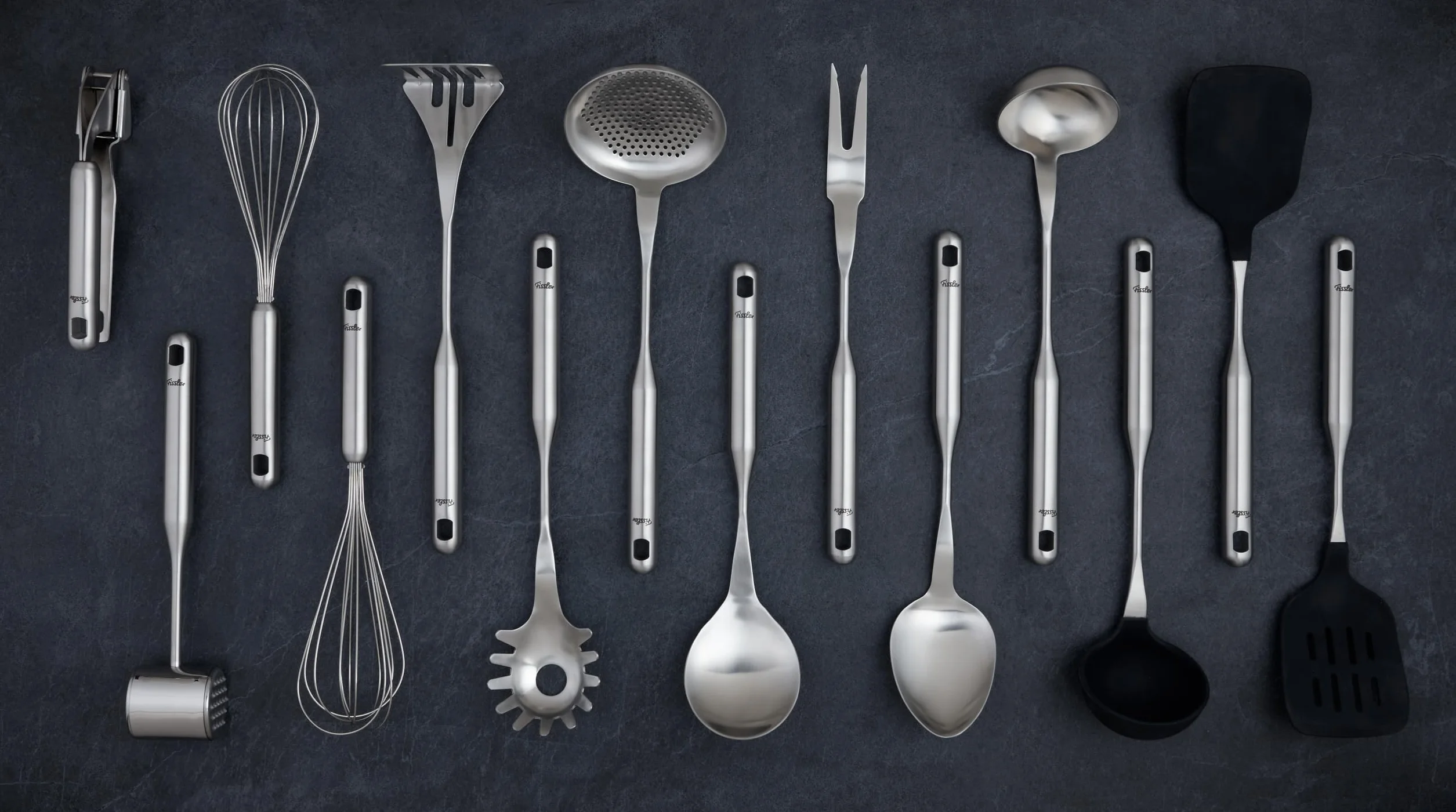 Fissler Essential silikonowa łopatka do smażenia ze stali nierdzewnej 34 cm
