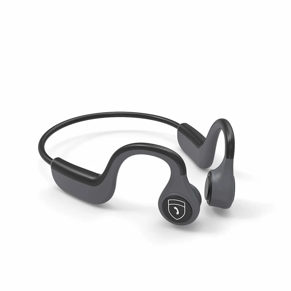 Bluetooth 5.0 Słuchawki przewodzące kości, bezprzewodowe zestawy słuchawkowe, wodoodporna i skurczowa jakość dźwięku stereo, do biegania, jazda na rowerze,Gray