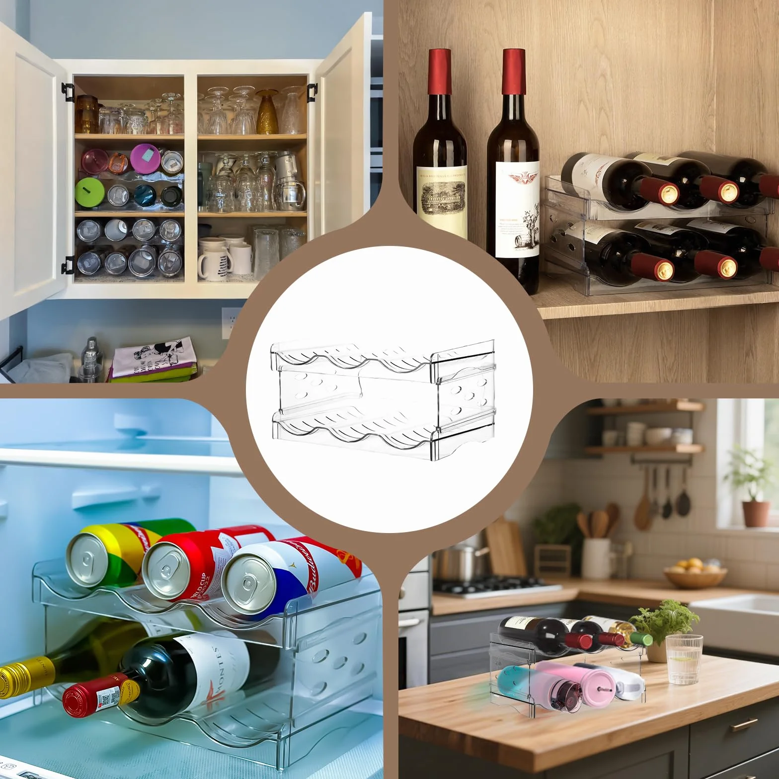 Organizer przezroczysty akrylowy 30x20 cm regał na książki szafka kuchenna