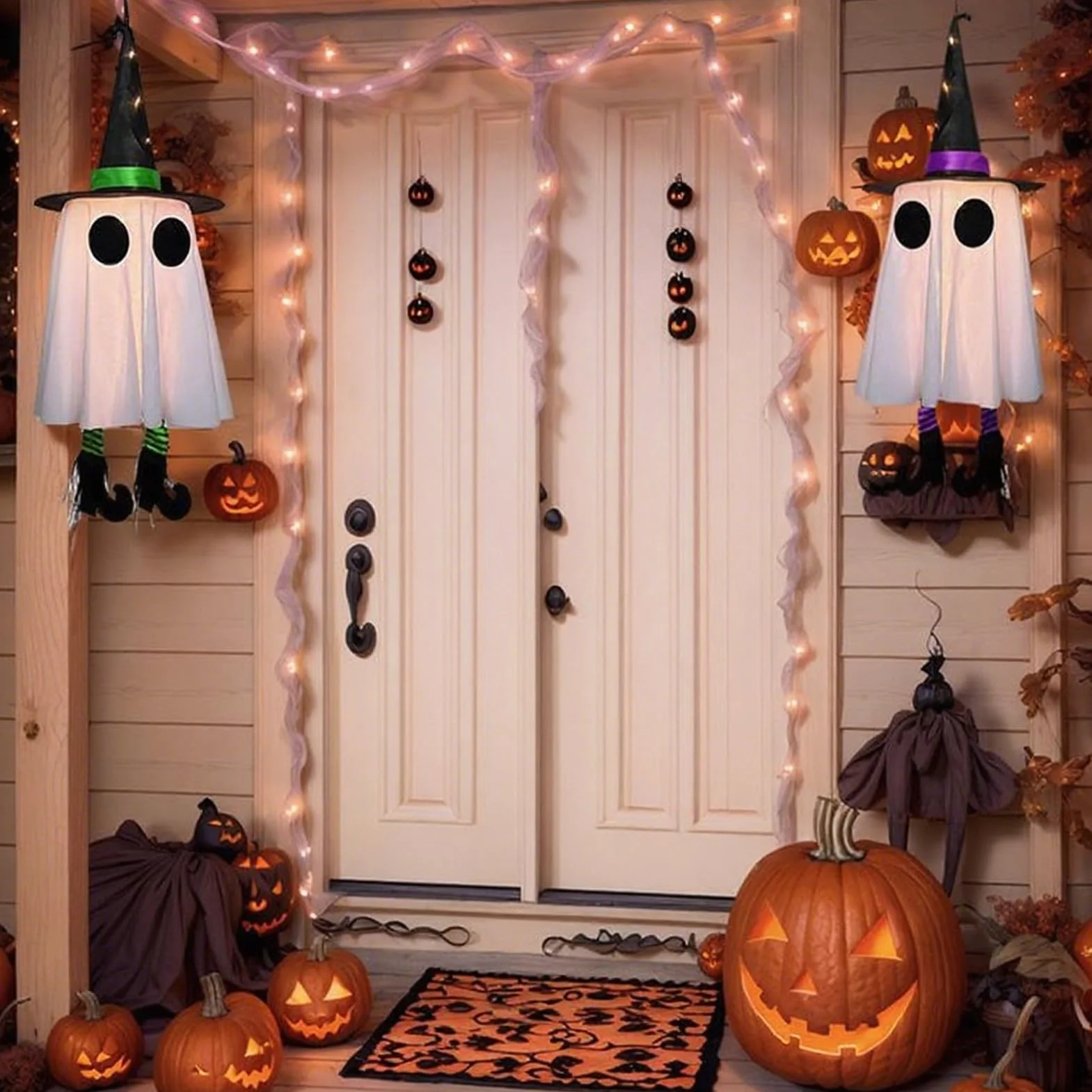 Halloween Decorations 3 Piece LED Haunted Figures Ghost Set Outdoor Garden