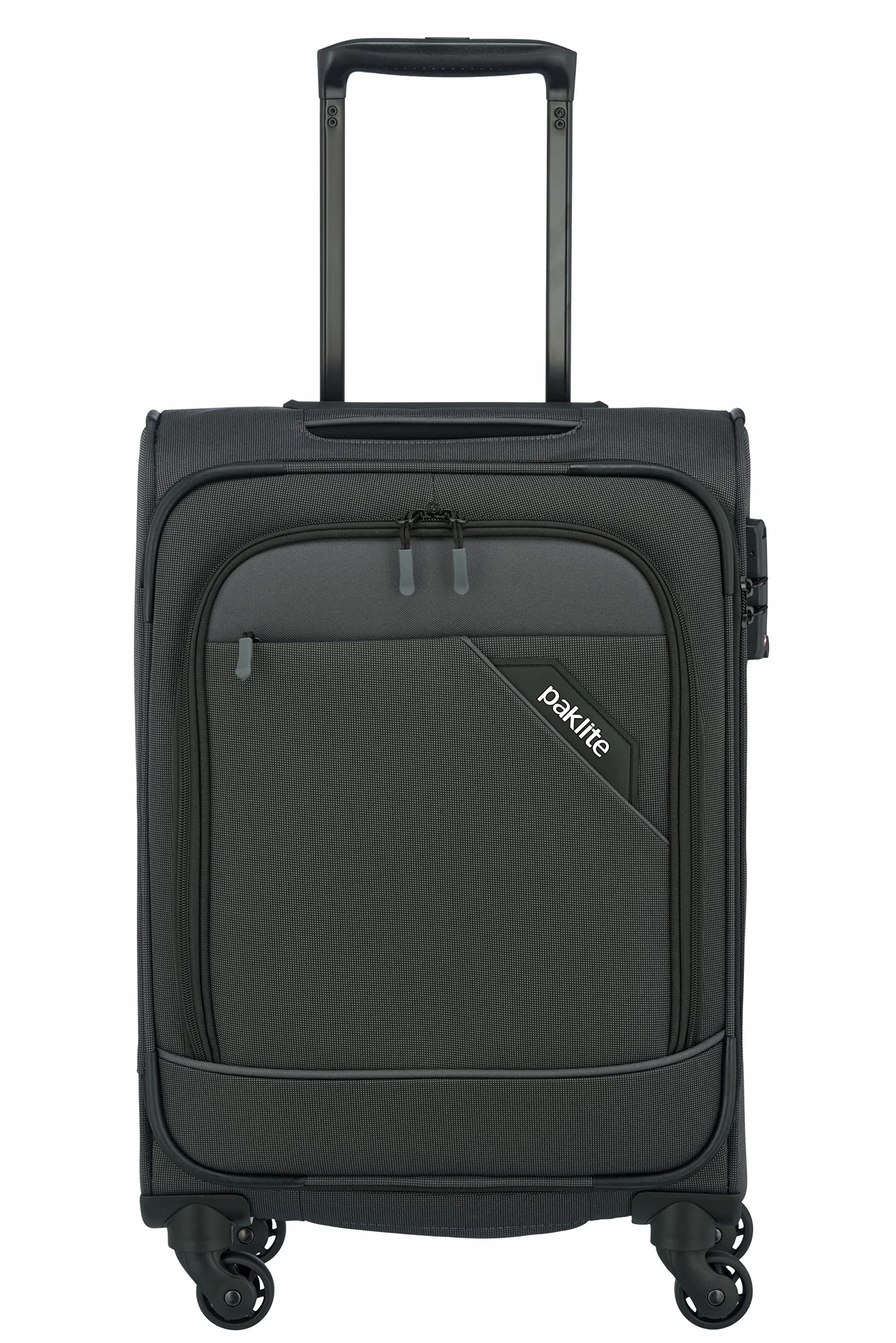 Travelite paklite 4-kołowy miękki futerał na bagaż podręczny, zgodny z wymiarami bagażu pokładowego IATA,zamek TSA+funkcja zatrzasku, bagaż DERBY:stylowy wózek o dwukolorowym designie,55 cm,41 litrów