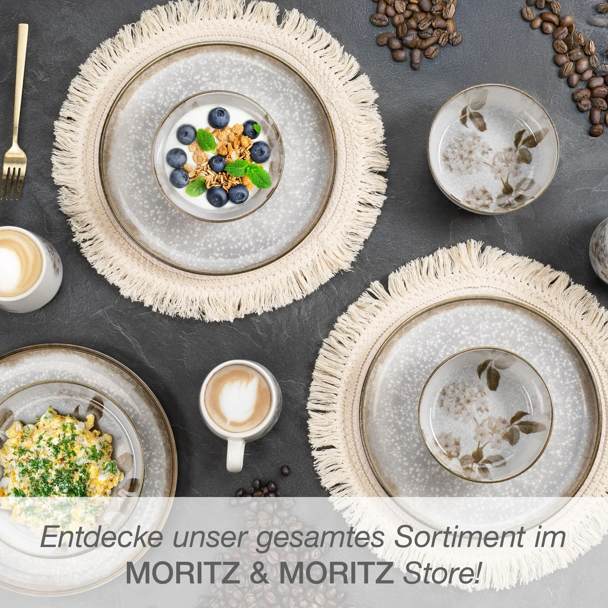 Moritz & Moritz BLOSSOM porcelanowe miseczki na musli zestaw 6 sztuk 610 ml