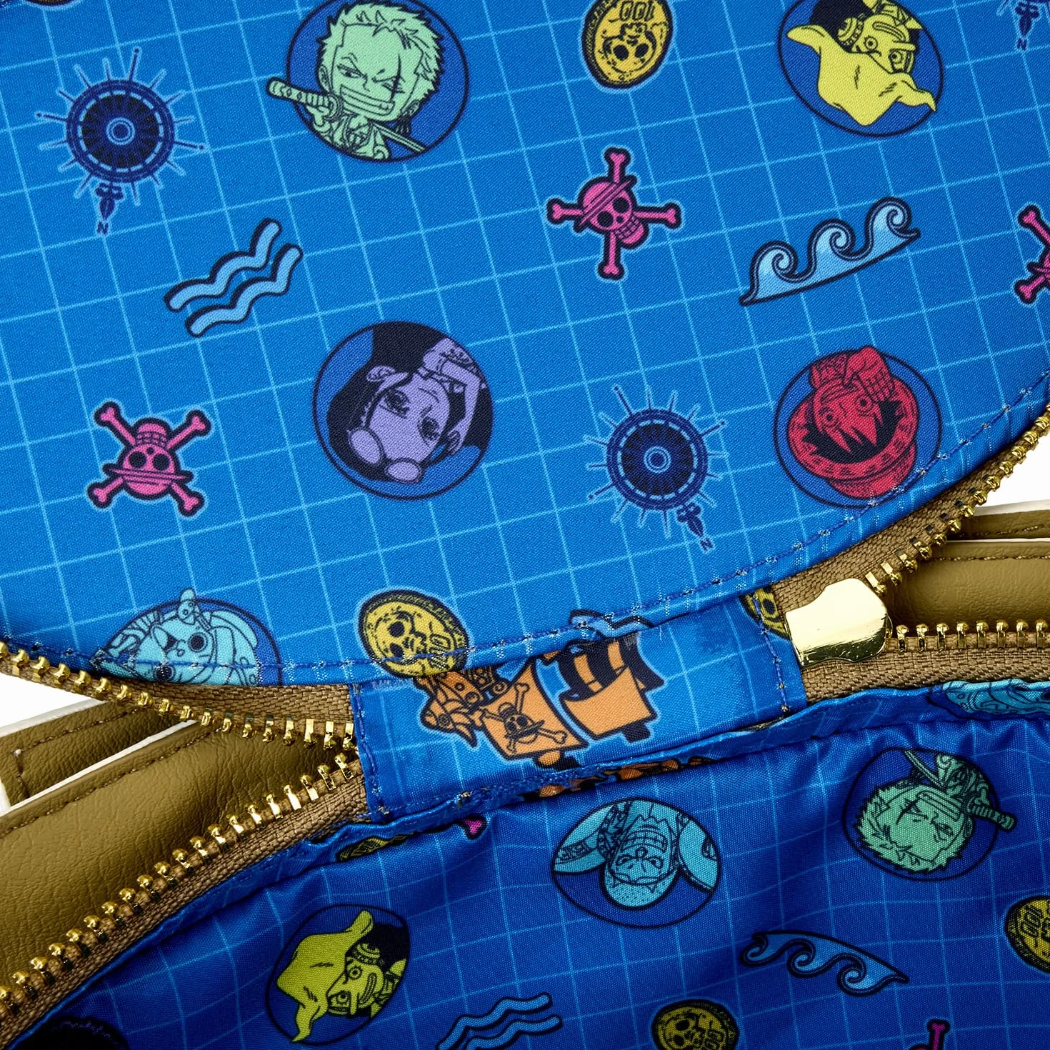 Loungefly Jednoczęściowa torba na ramię z figurką Thousand Sunny, rozmiar 7 cali, wielobarwny, 7-Inch, Nowoczesny