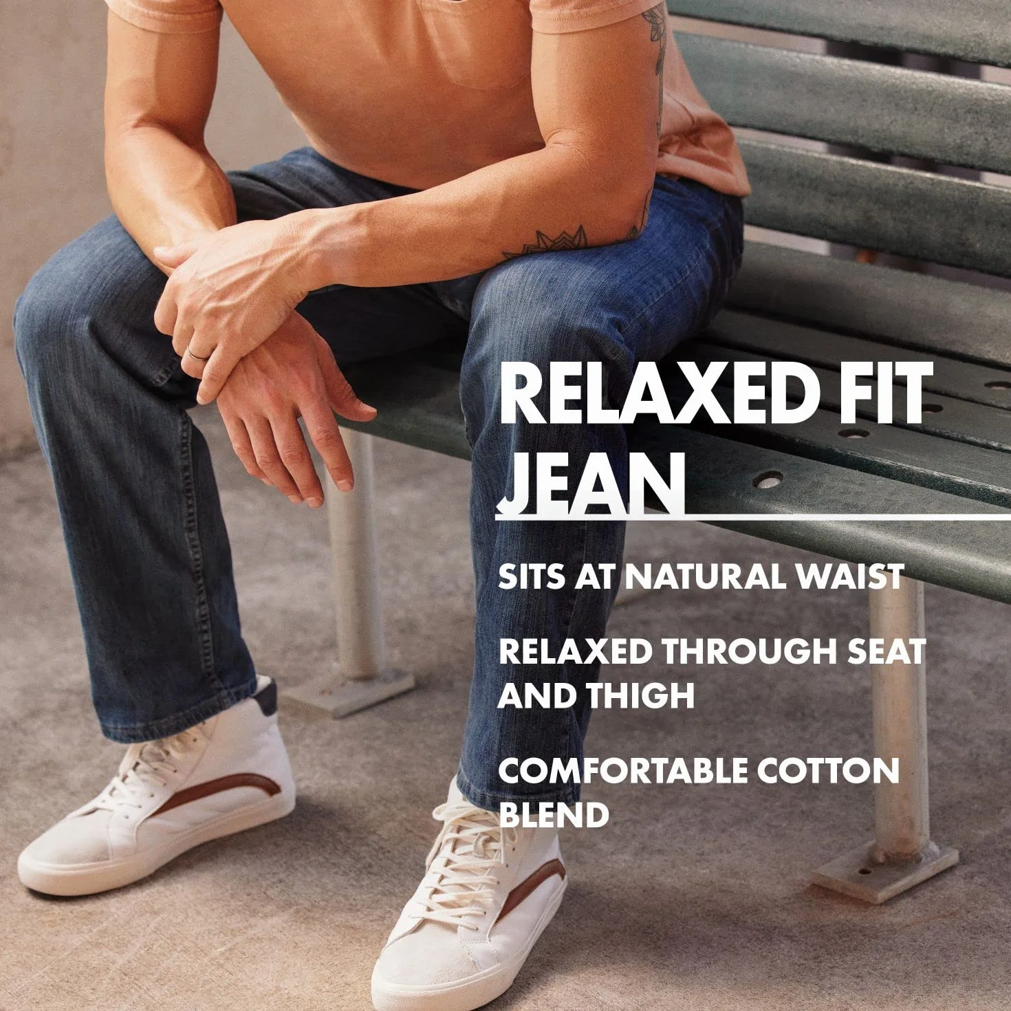 Wrangler Authentics Authentics Męskie jeansy Big & Tall Classic Relaxed Fit - Dżins Mężczyźni