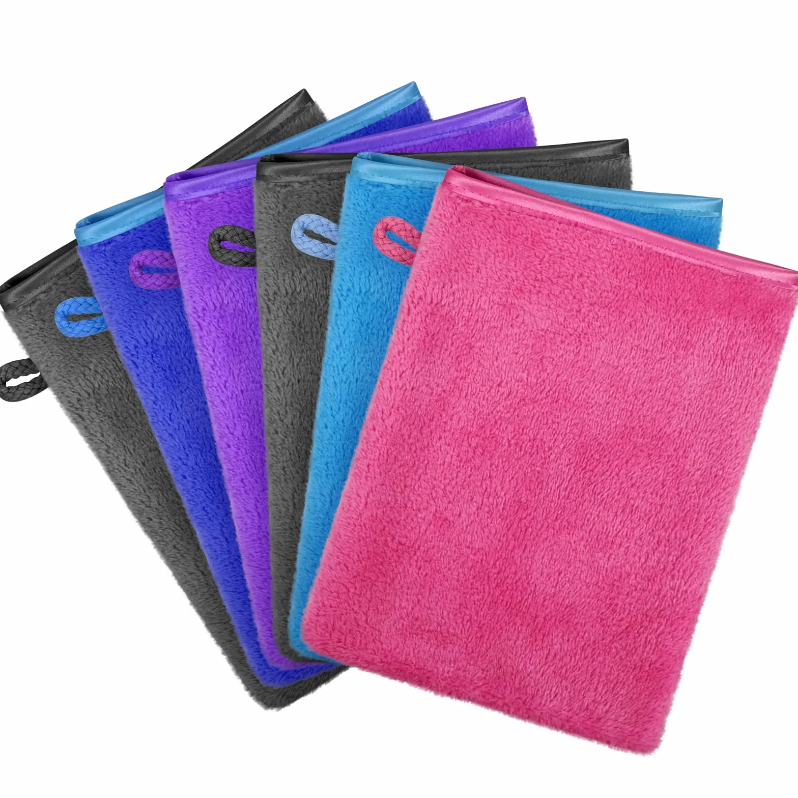 Myjki z mikrofibry 15x21 cm bawełna frotte rękawica do mycia ciała 6 sztuk