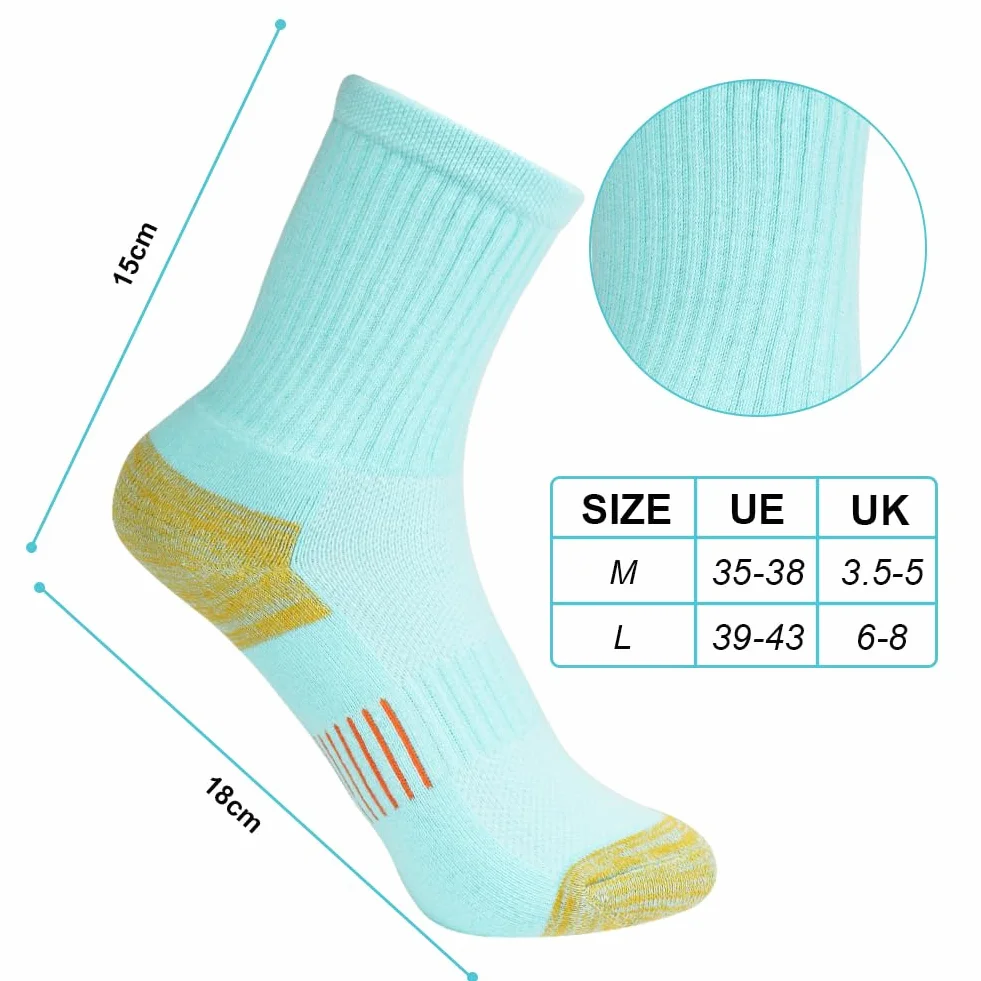 OFFCUP Skarpety do sneakersów, 3 pary skarpet trekkingowych, damskie, oddychające, bawełniane, do trekkingu, aktywności na świeżym powietrzu i uprawiania sportu