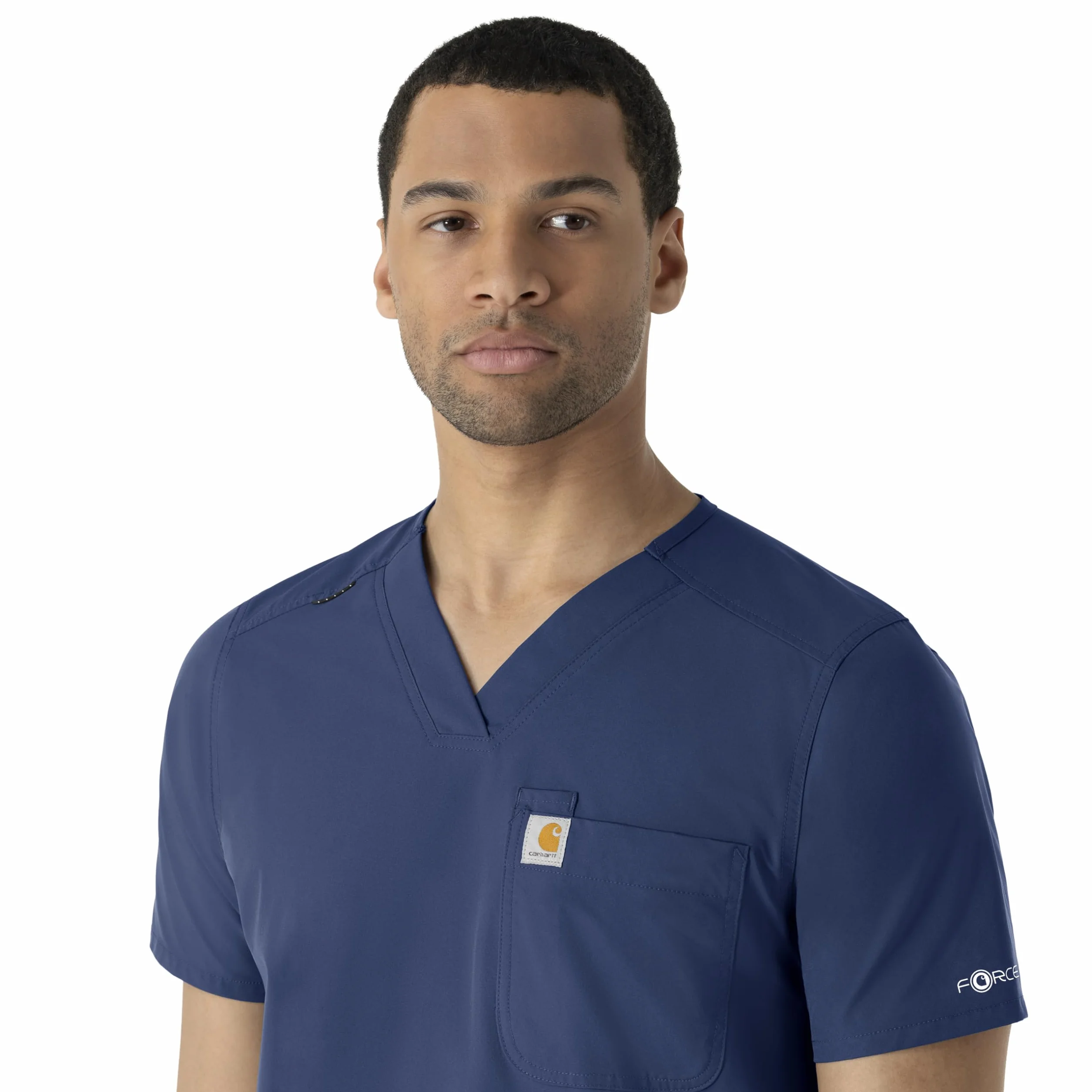Carhartt Scrubs C16113 Force® Modern Fit V-Neck Top - Medium Regular - Navy