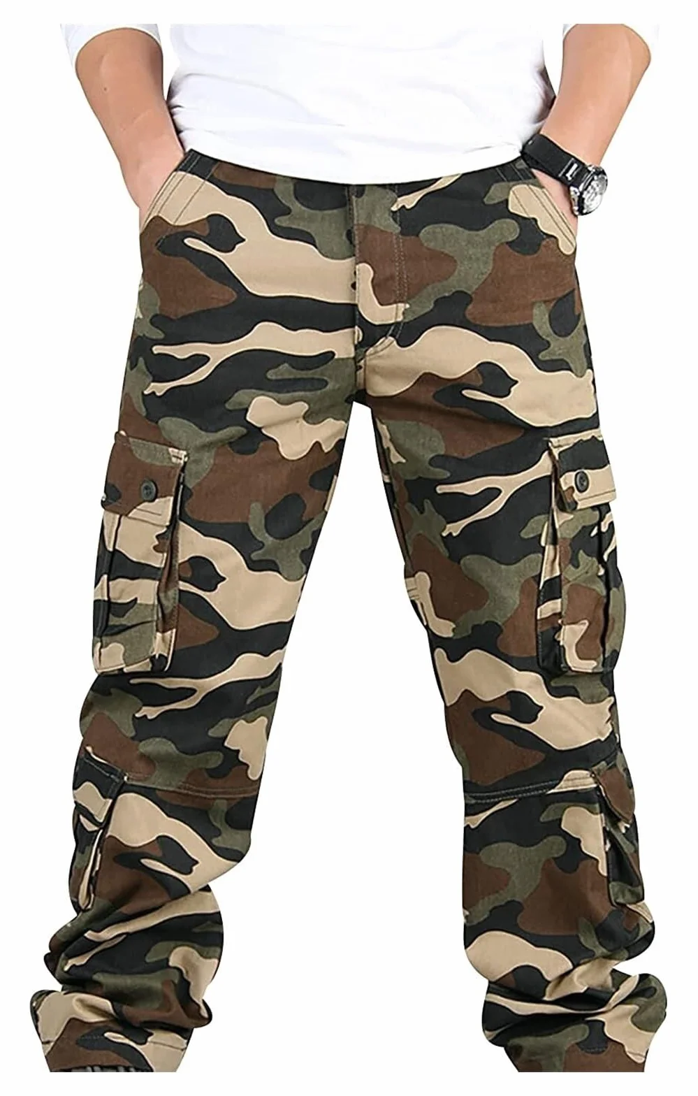Spodnie taktyczne na co dzień dla mężczyzn outdoorowe spodnie cargo wiele kieszeni, S-7XL, spodnie do biegania męskie spodnie sportowe męskie spodnie dresowe bawełniane spodnie dresowe z elastyczną