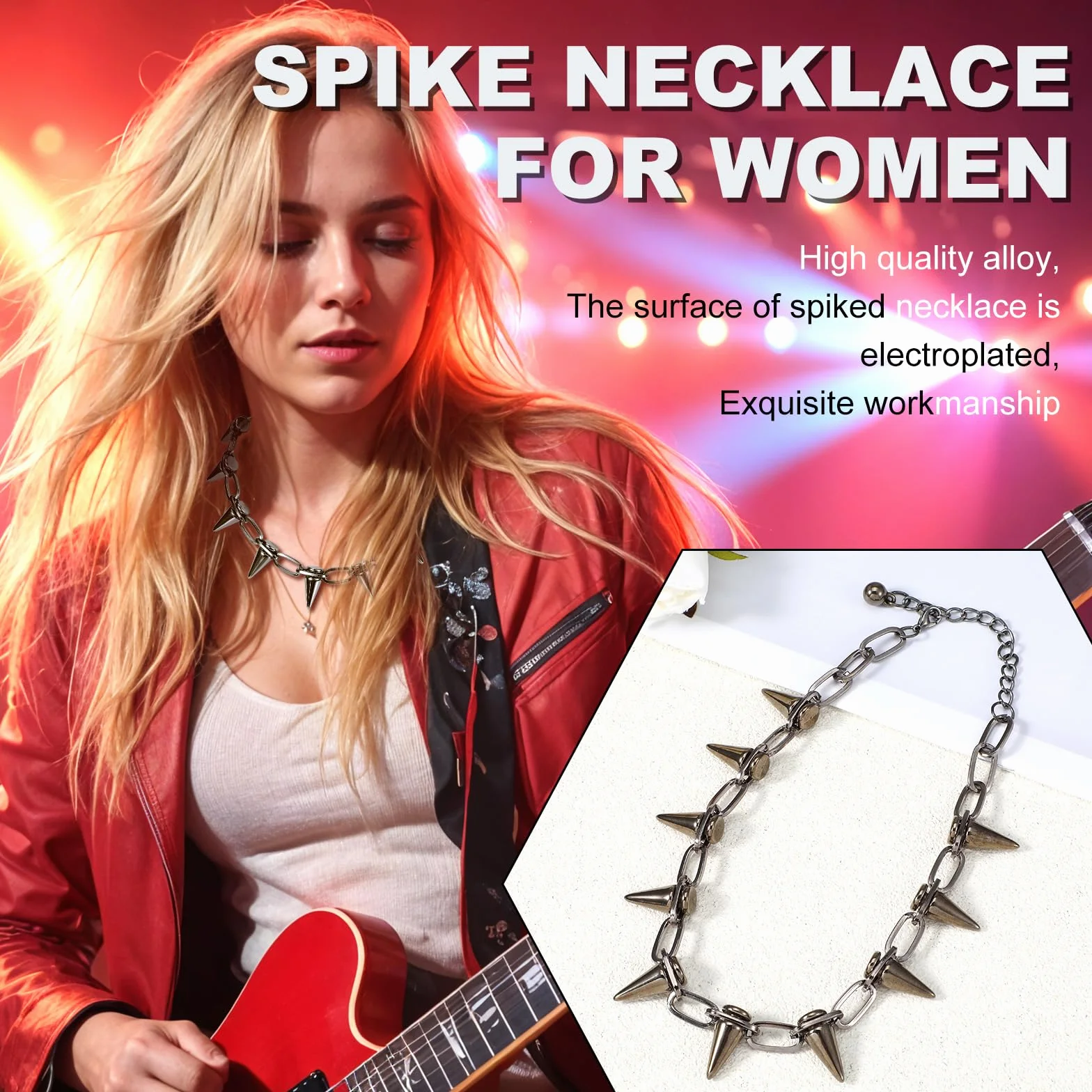 Abeillo Gotyckie naszyjniki dla kobiet kolce choker punkowy łańcuszek choker kołnierz na artykuły imprezowe w stylu vintage
