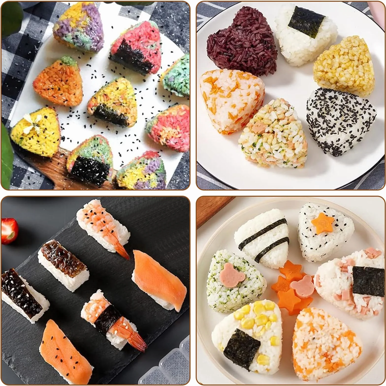 Zestaw foremek Onigiri 5 sztuk forma do sushi ryżu z łyżką