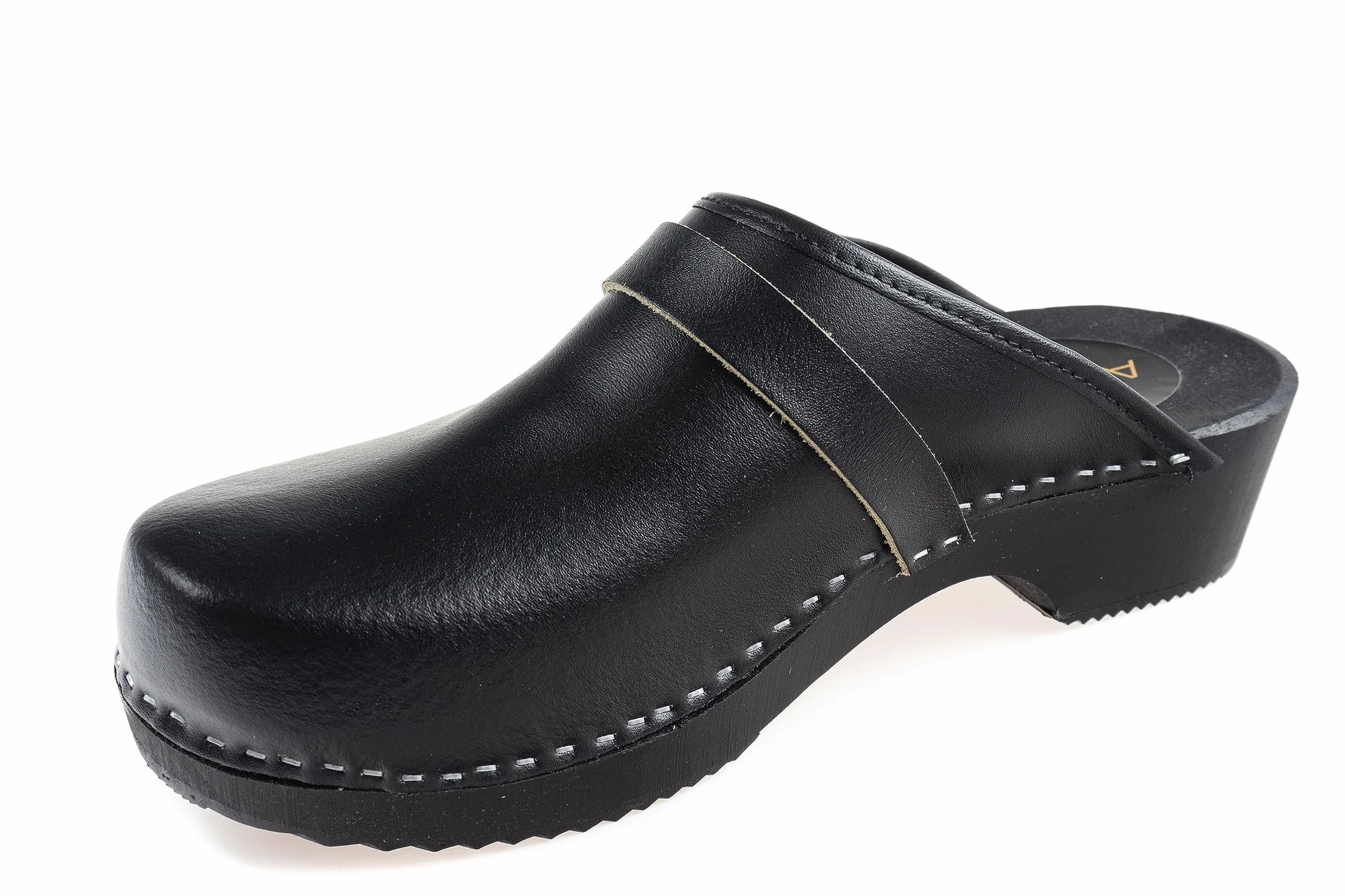 APREGGIO Clogs męskie - skórzane buty drewniane – wygodne drewniane buty męskie – męskie chodaki skórzane – praktyczne chodaki ogrodowe męskie – kapcie męskie