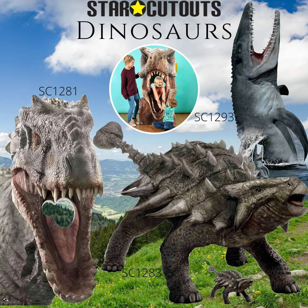 Star Cutouts Ltd Mosasaurus Dinozaur Kartonowe wycięcie SC1293 duże solidne