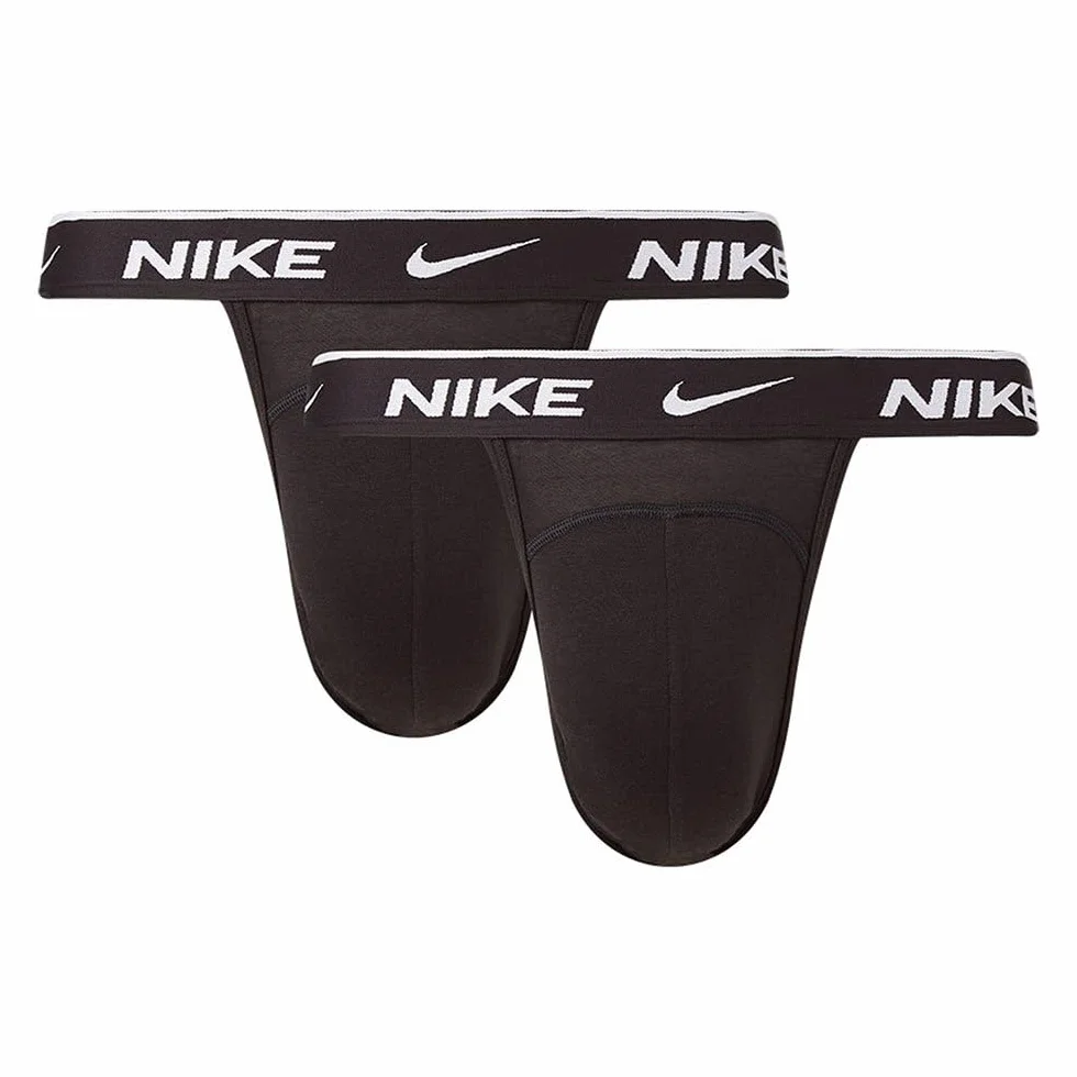 Nike Underwear Mężczyźni Essential Jock Strap Zestaw 3 sztuki – Optymalne wsparcie, Oddychalność, Wydajność sportowa, Black/Black/Black, M