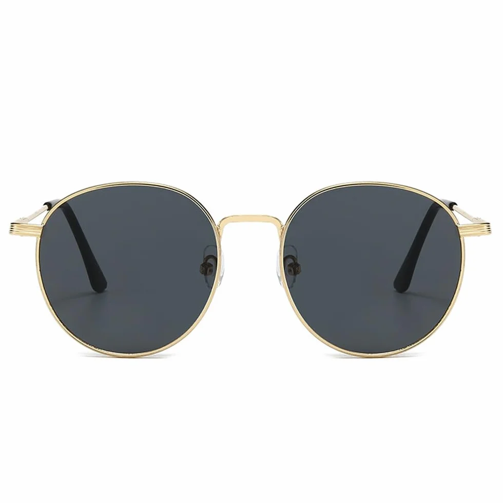 Okulary przeciwsłoneczne męskie vintage, okrągła metalowa oprawka, anty UV400, okulary przeciwsłoneczne dla kobiet, męsk