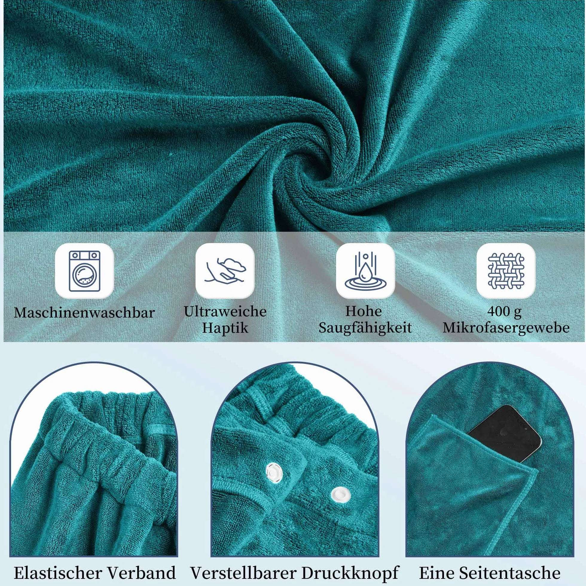 Damski ręcznik kąpielowy Sauna Kilt 400 g/m² Mikrofibra 90 x 145 cm