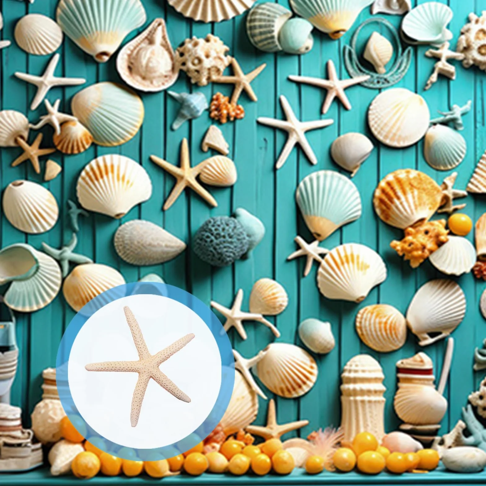 Dekoracja muszli, mieszane pudełko na muszle, muszle do majsterkowania, muszle plażowe, rozgwiazda, 340 g, na imprezy plażowe, rozproszenia stołu, dekoracja domu, rękodzieło DIY, produkcja