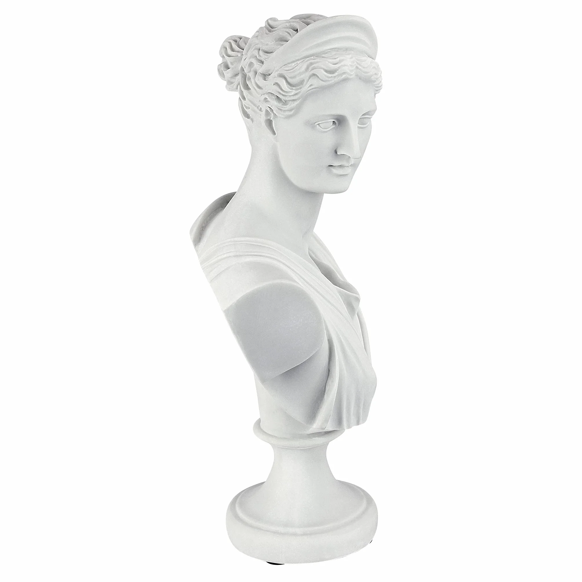 Design Toscano PD72519 Diana of Versailles klejona marmurowa żywica rzeźbiarski biust - biały