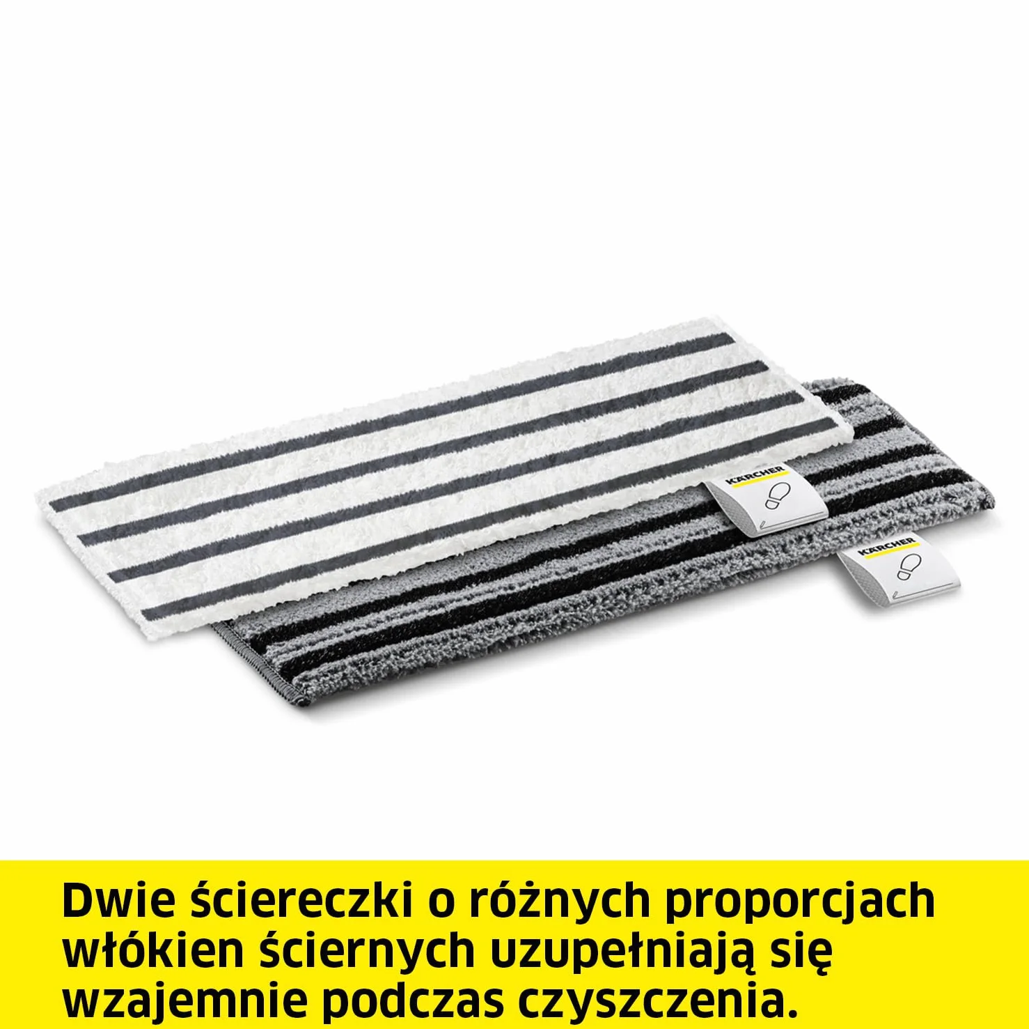 Kärcher zestaw ściereczek podłogowych Power EasyFix, 2 sztuki oryginalne akcesoria do parownic