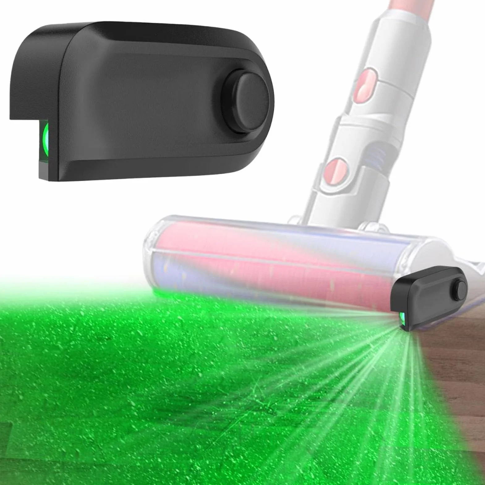Lampa wykrywania pyłu z zielonym laserem do odkurzaczy LED