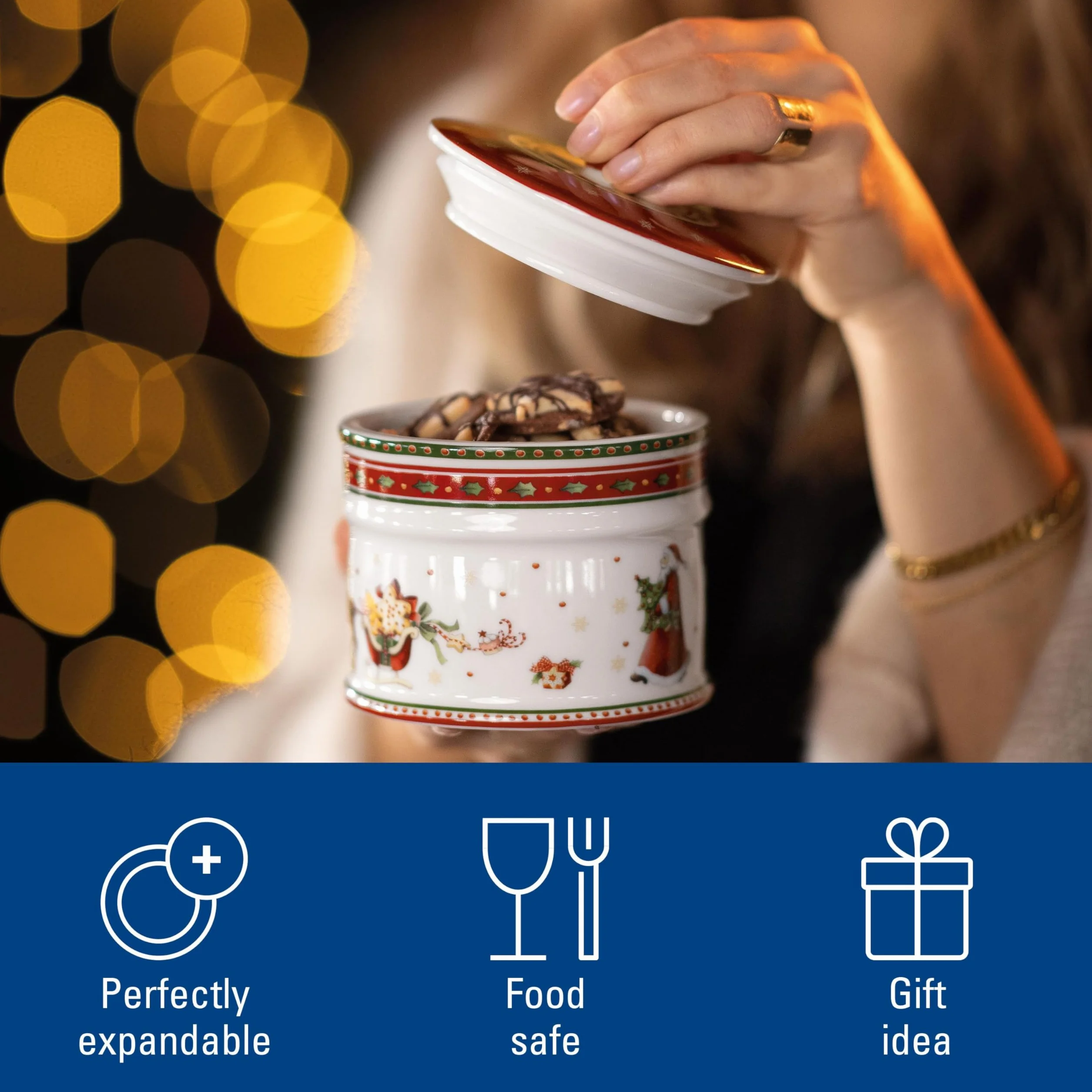 Villeroy & Boch Winter Bakery Delight Puszka Na Ciasteczka Porcelana Wielokolorowy 1 Sztuka