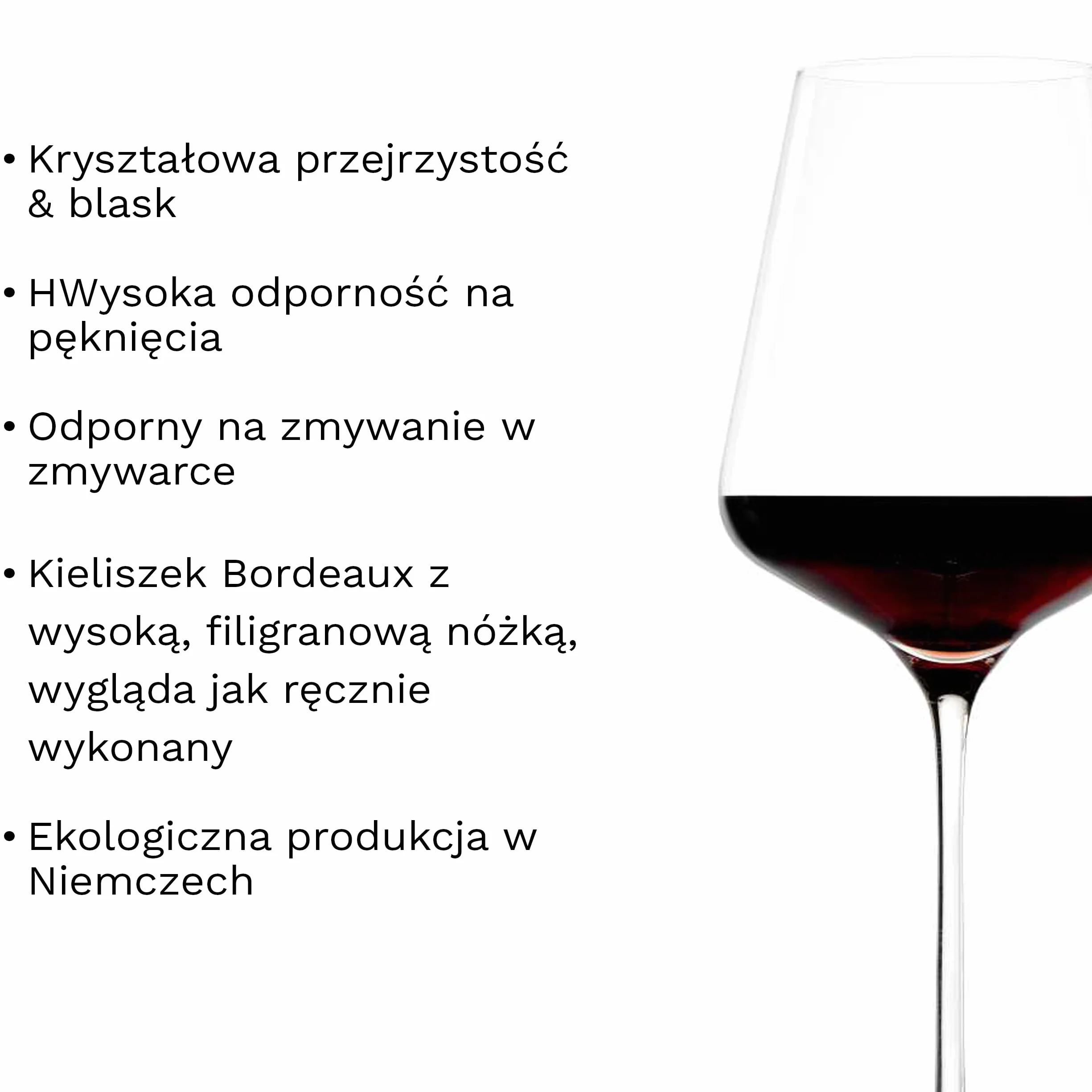 Stölzle Lausitz Kieliszki do Bordeaux Quatrophil 645 ml Zestaw 6 sztuk
