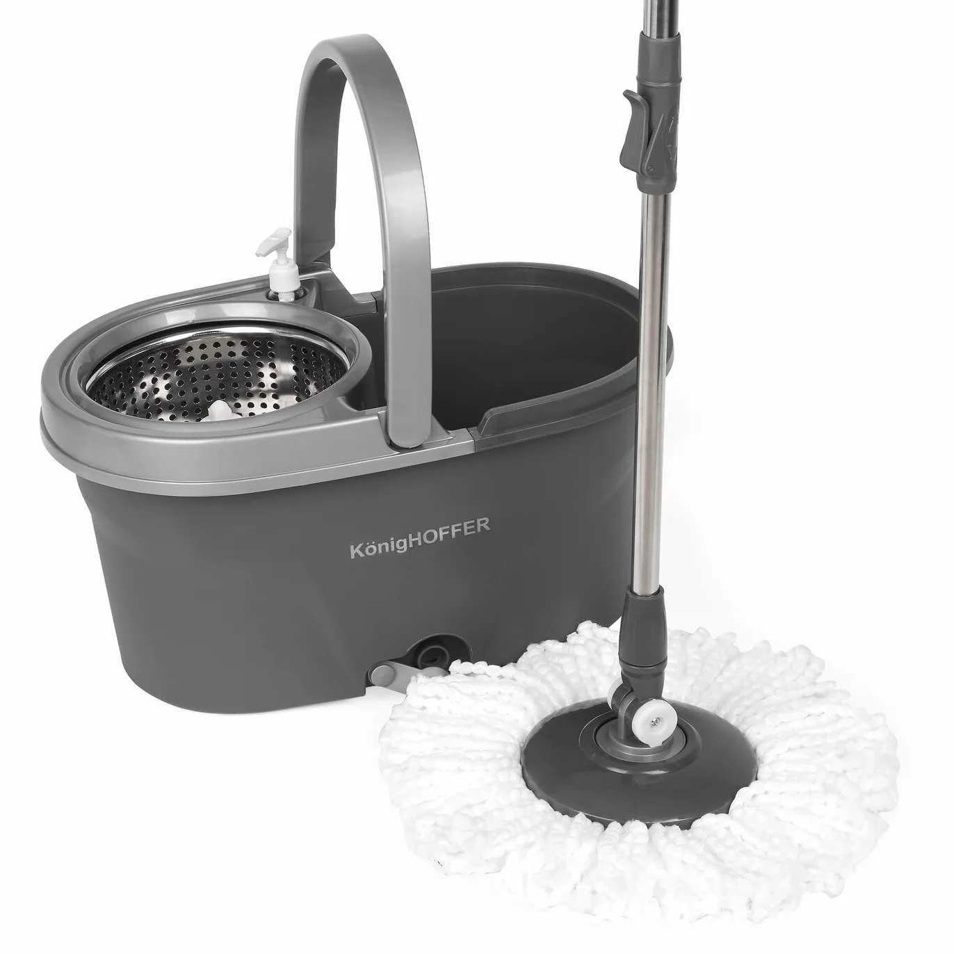 KonigHOFFER Clean It Wiadro plastikowe z mopem obrotowym zestaw