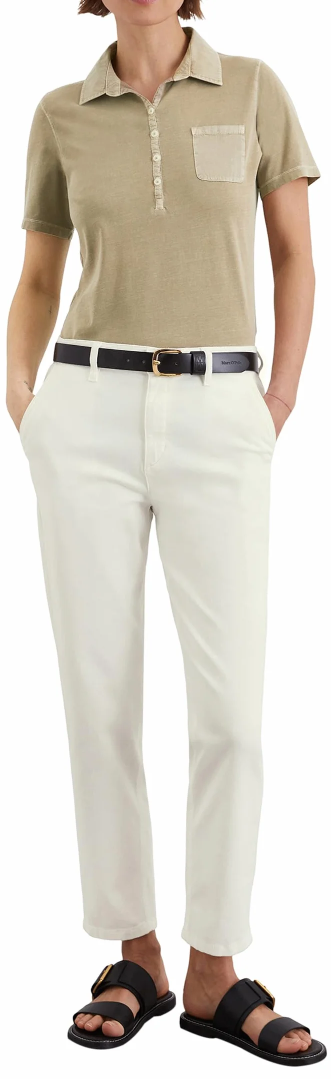 Marc O'Polo Damska koszulka polo z krótkim rękawem z bawełny organicznej Slim Fit, 723, XS