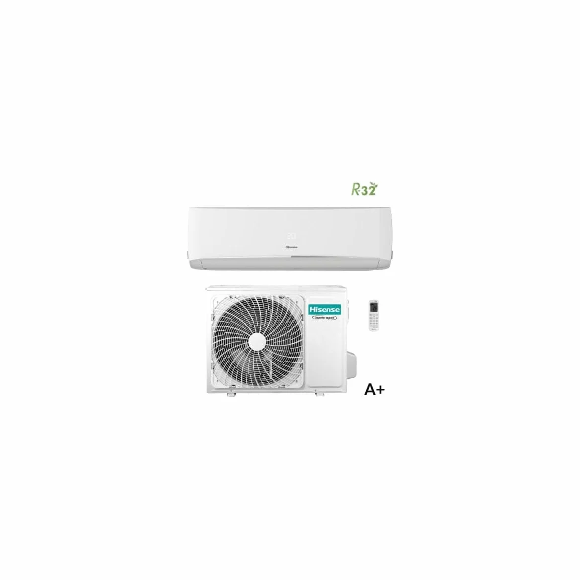 Hisense, Stała klimatyzacja Halo CBMR1206W, Monosplit 1 jednostka zewnętrzna 12000 BTU,Chłodzenie i Ogrzewanie(3.2Kw/3.3Kw),Timer 24h, Pilot[Klasa energetyczna A++/A+]