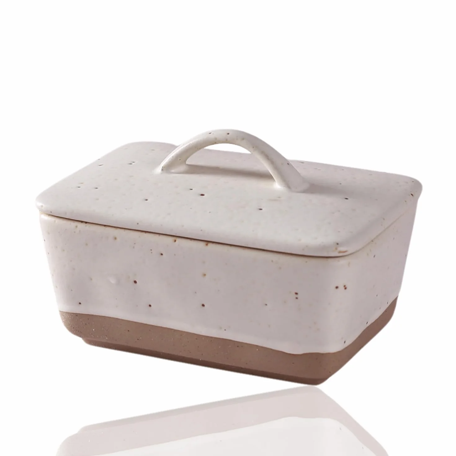 Maselniczka ceramiczna biała