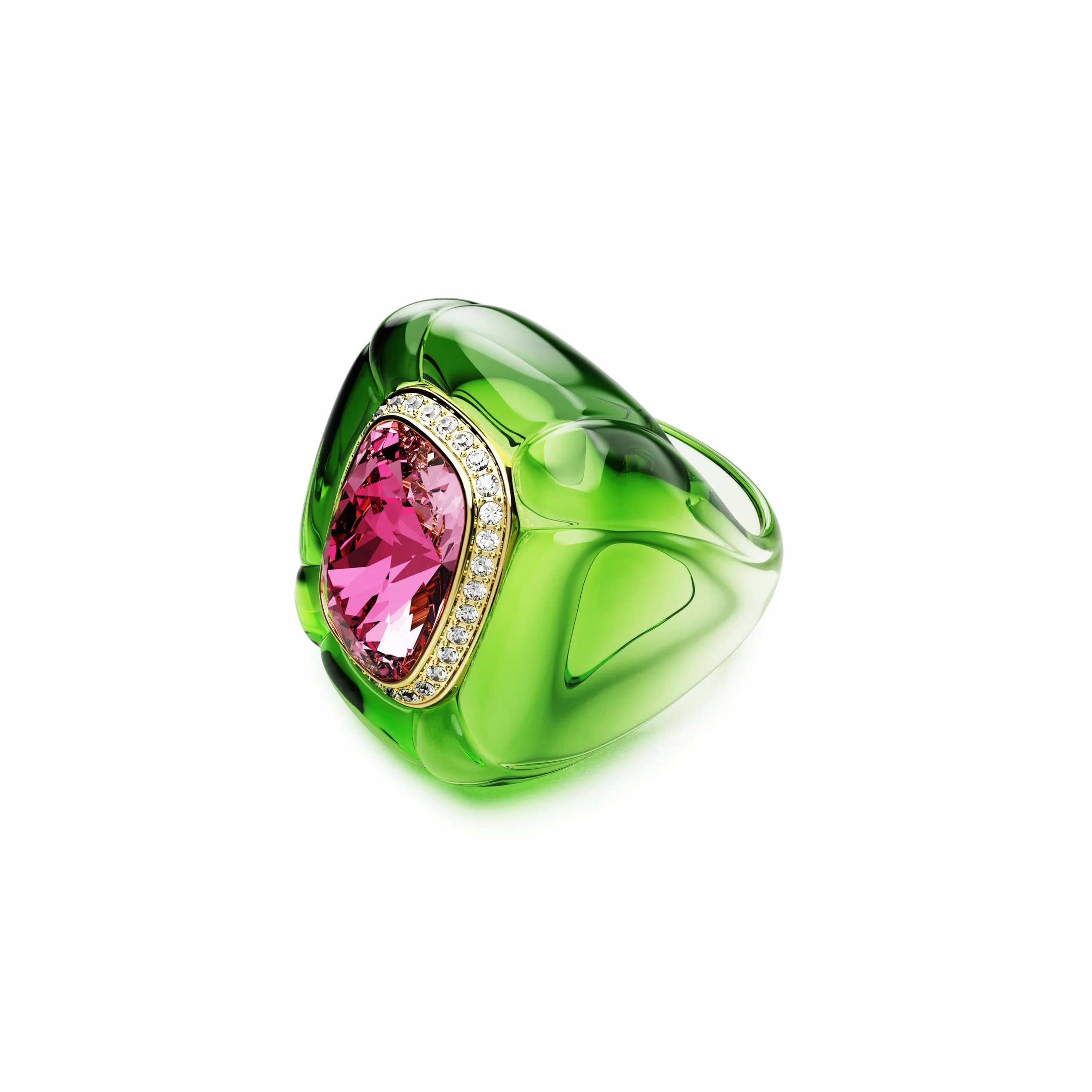 Swarovski Dulcis Kolekcja pierścionek koktajlowy, szlif poduszkowy, pavé, wielokolorowy